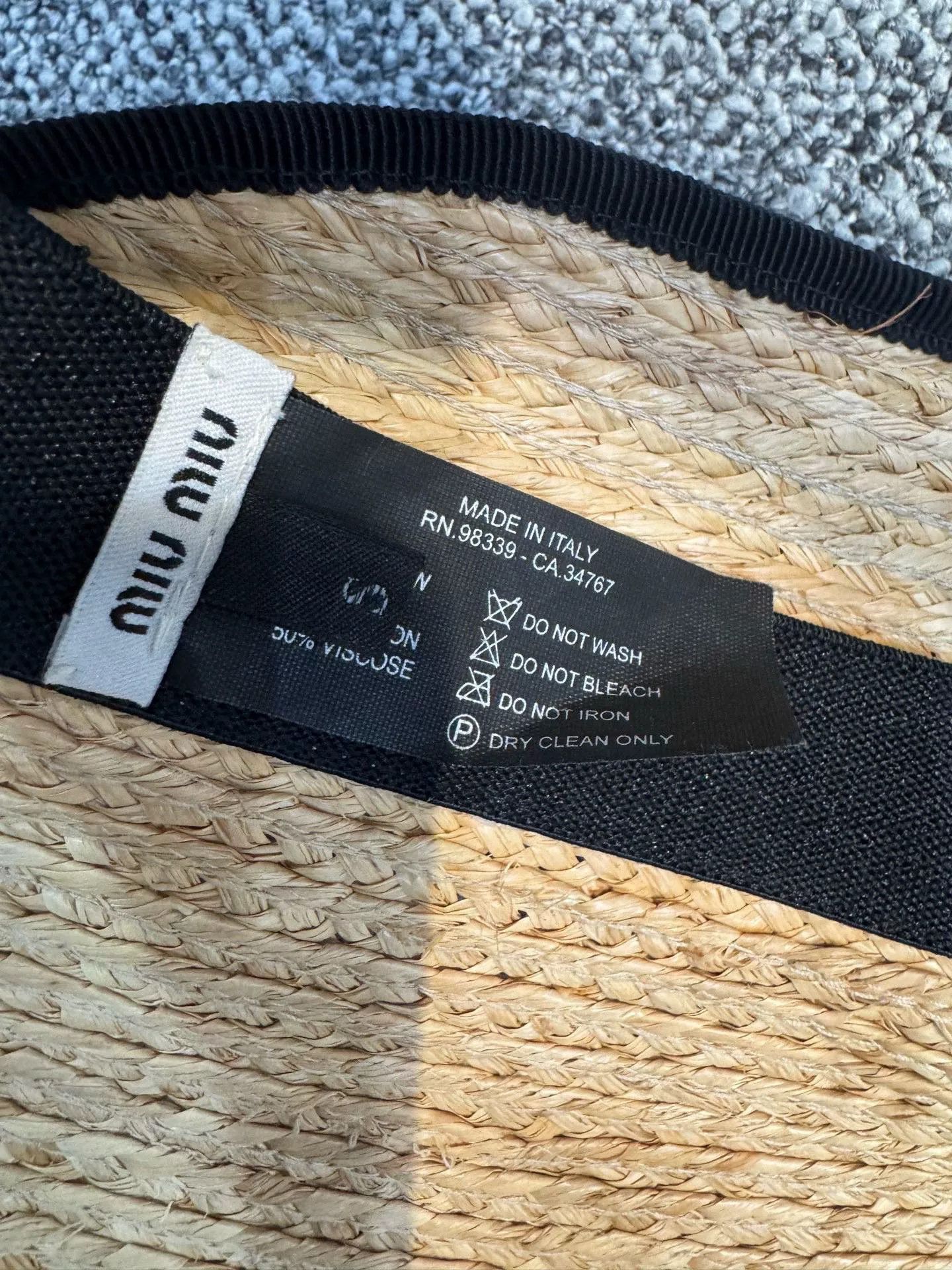 Miu Miu Miumiu Woven Straw Hat Size ONE SIZE - 3 Thumbnail