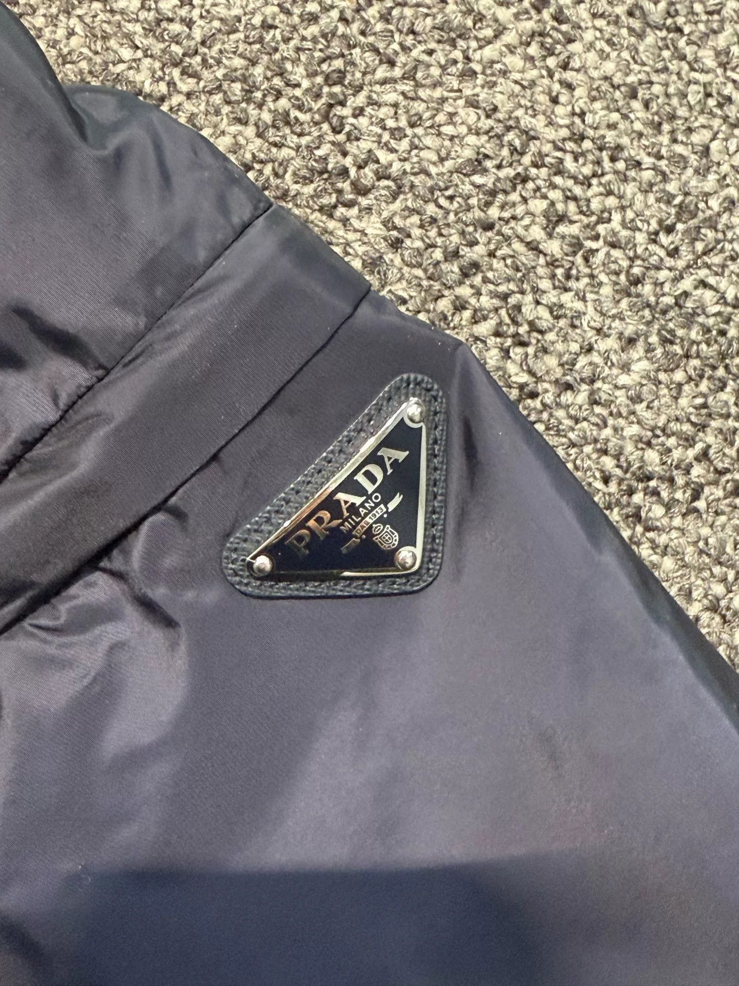 Prada Prada Dark Blue Triangle Logo Jacket Size US S / EU 44-46 / 1 - 2 Thumbnail
