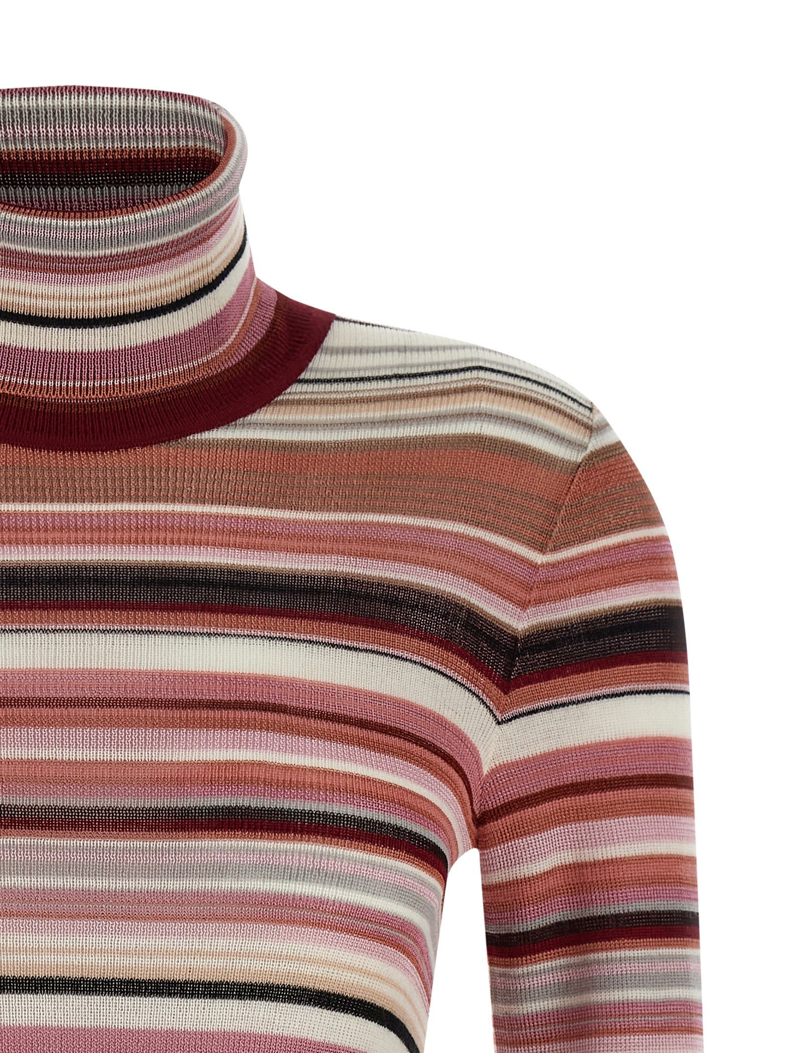 Missoni Striped Turtleneck Sweater Size M / US 6-8 / IT 42-44 - 3 Thumbnail