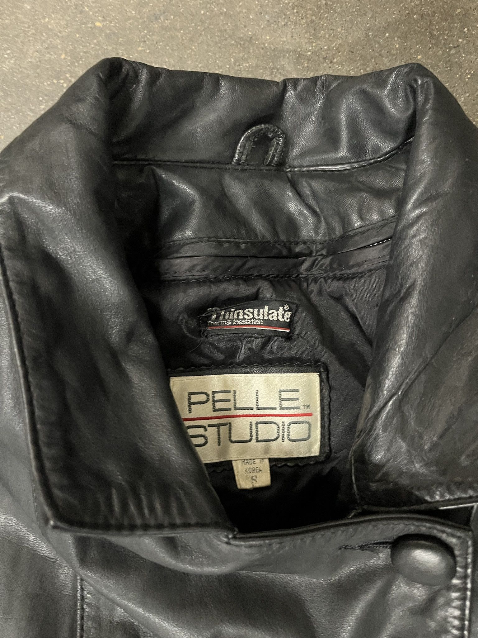 Leather × Vintage Vintage 1990s Pelle Studios Goth Spider Embroider Leather Trench Jacket Size S Size US S / EU 44-46 / 1 - 2 Thumbnail