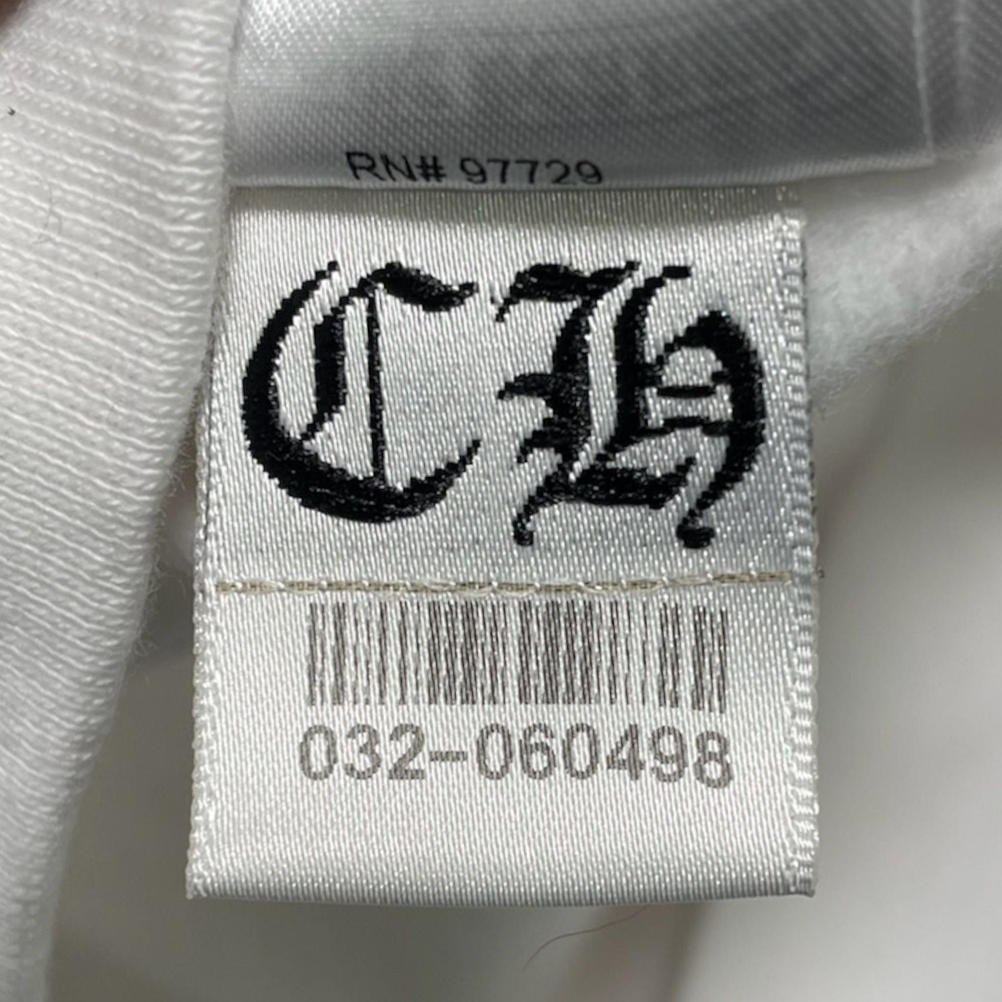 Vertical Logo Zip Up Hooded Sweatshirt White