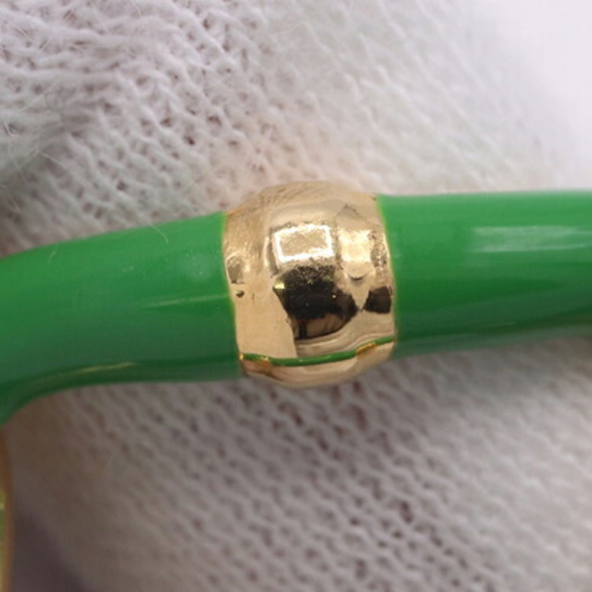 Bottega Veneta Bottega Veneta Paraquito Ring 666044, Gold, SV, Sterling Silver 925, Enamel, Green, Women's Size ONE SIZE - 6 Thumbnail