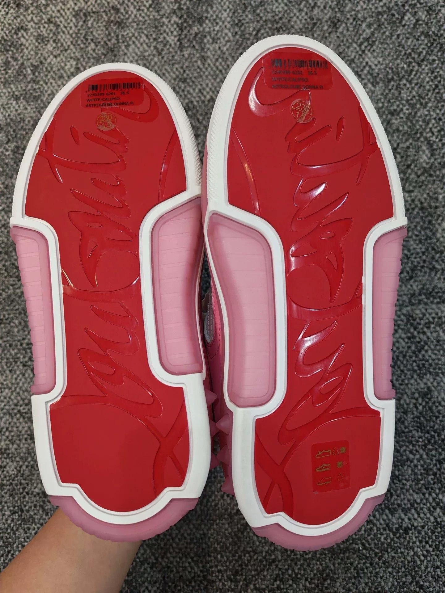 Christian Louboutin Christian Louboutin Red Sole Pink Sneakers Size US 5.5 / IT 35.5 - 7 Thumbnail