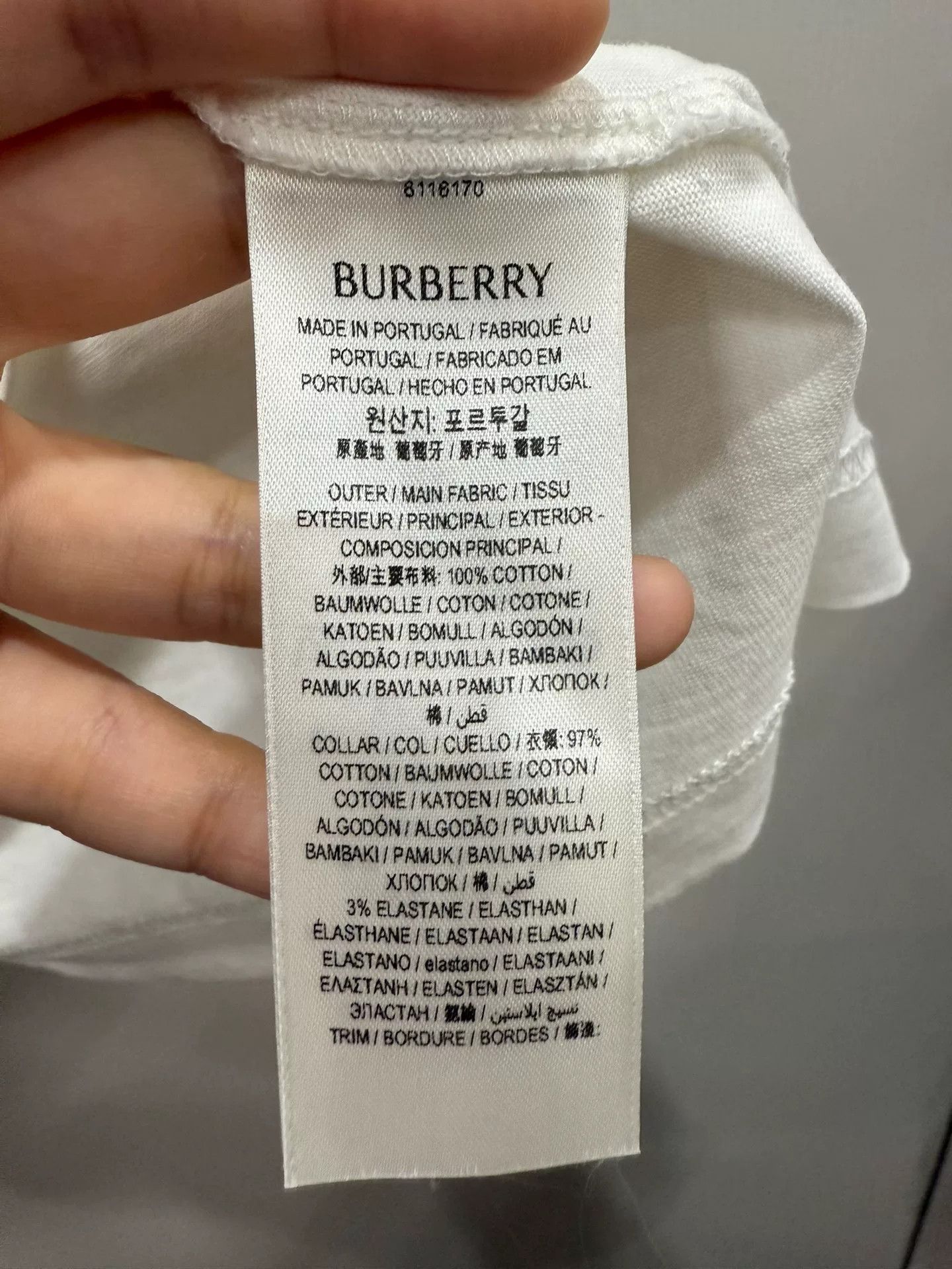 Burberry Burberry White Short-Sleeve Tee L Size US L / EU 52-54 / 3 - 2 Thumbnail