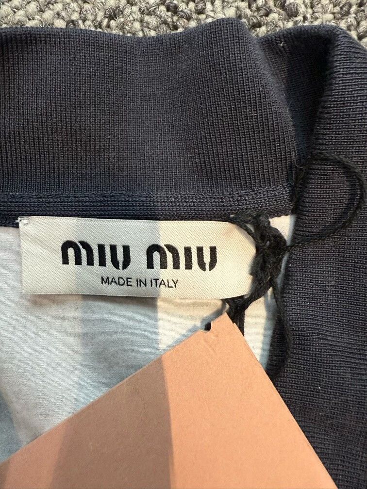 Miu Miu Miu Miu Navy Fake Two-Piece Blazer Size S / US 4 / IT 40 - 4 Thumbnail