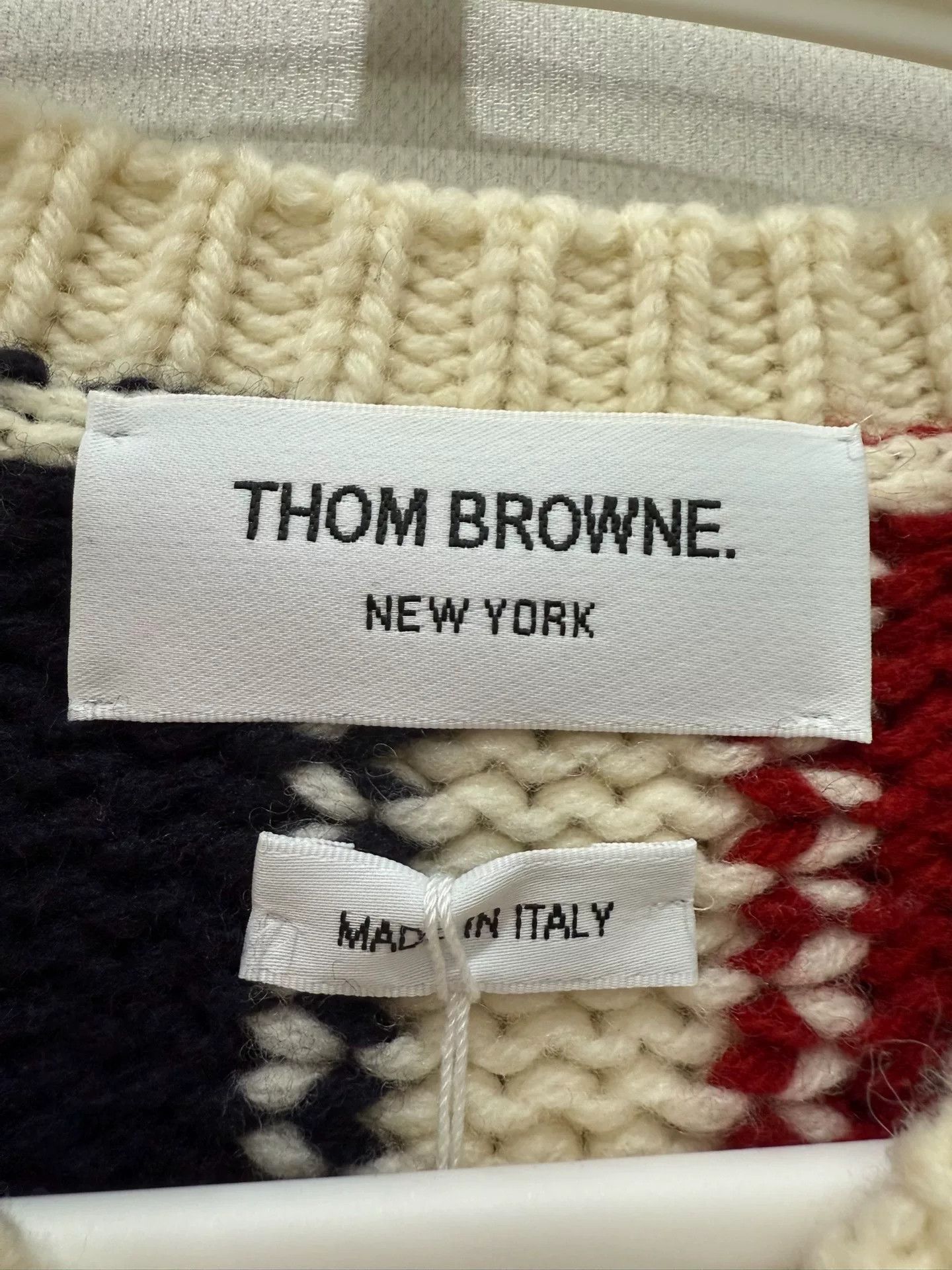 Thom Browne Thom Browne Beige Wool Sweater Size US S / EU 44-46 / 1 - 2 Thumbnail