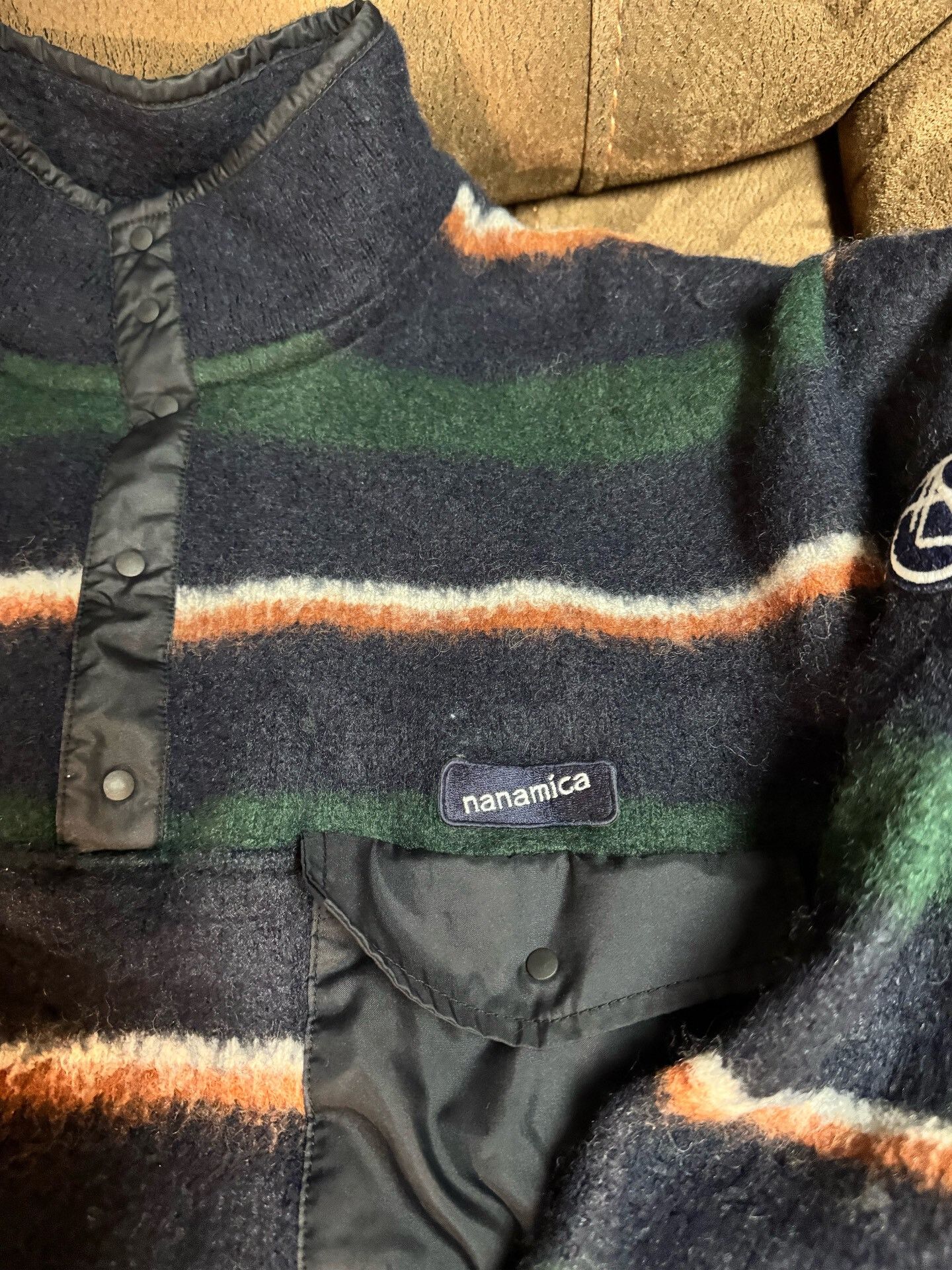 Nanamica NANAMICA Stripe Half-Zip Wool Knit Size US L / EU 52-54 / 3 - 3 Thumbnail