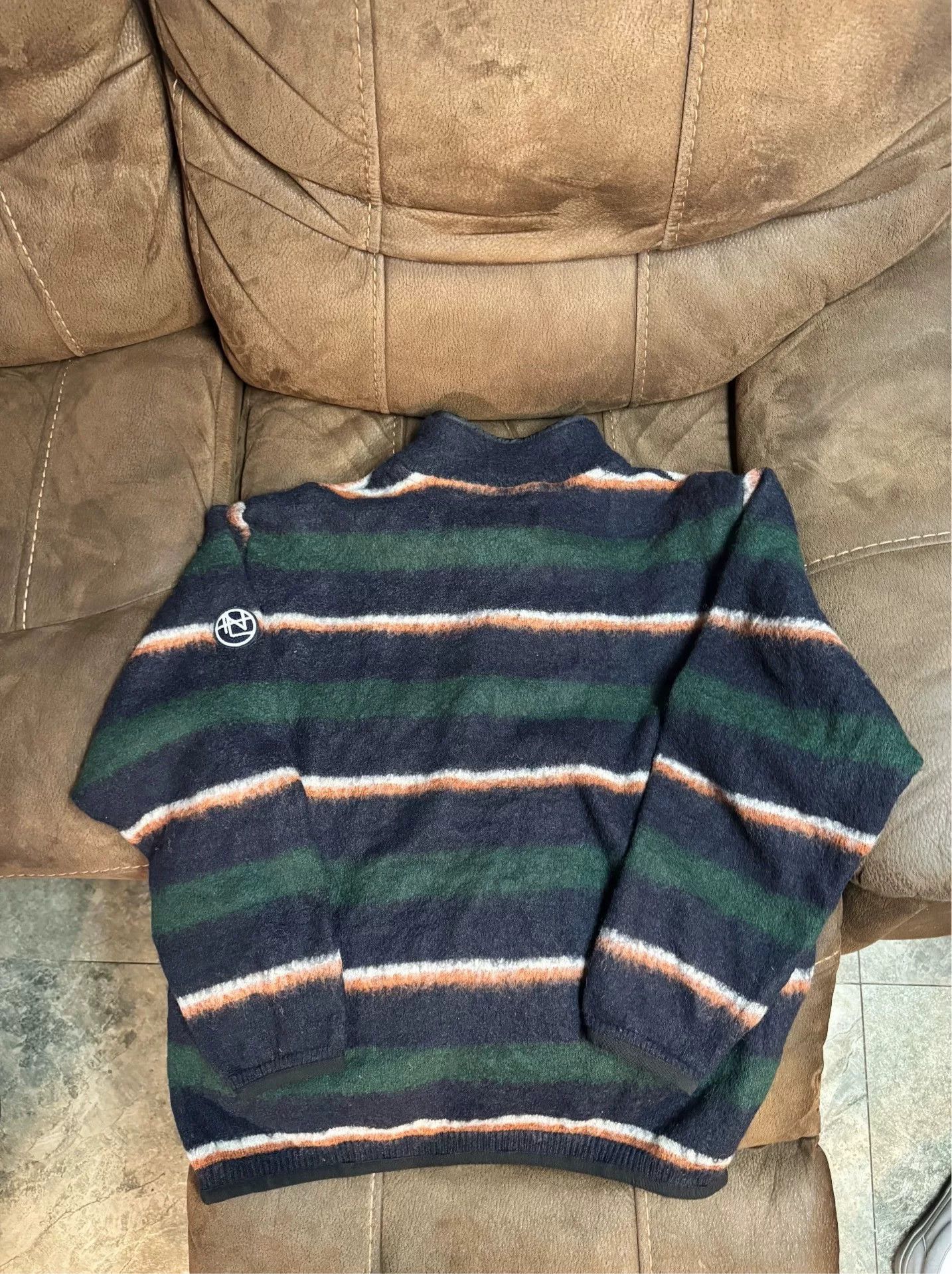 Nanamica NANAMICA Stripe Half-Zip Wool Knit Size US L / EU 52-54 / 3 - 2 Thumbnail