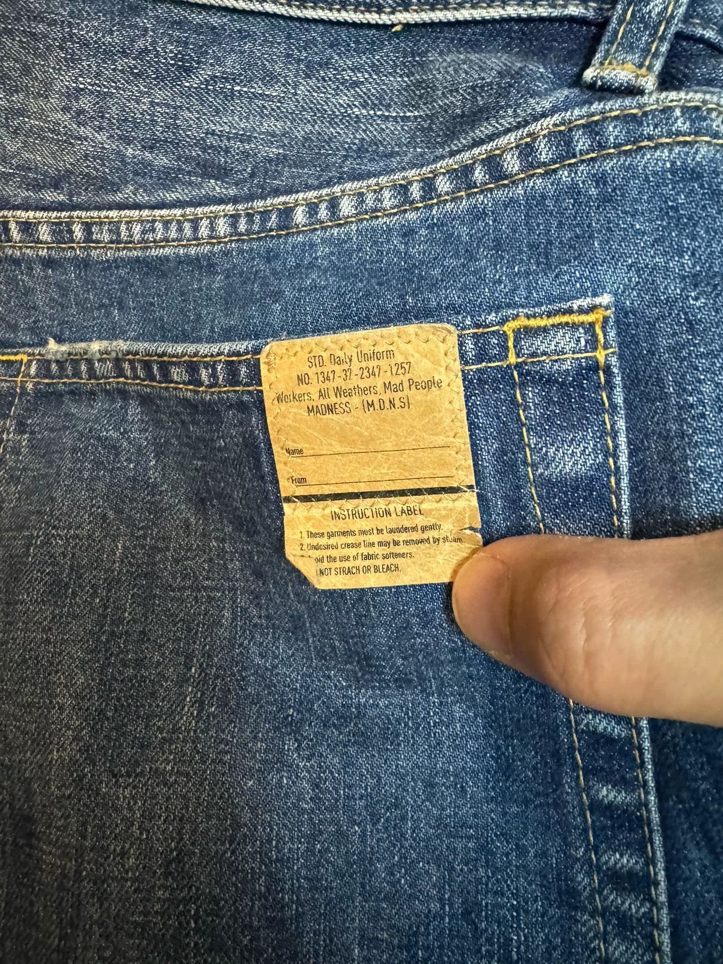 Madness MADNESS 22AW Japan Washed Snow Denim Jeans Size US 34 / EU 50 - 9 Thumbnail