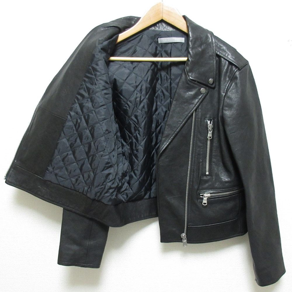 Theory Theory theory luxe HARL LEATHER SONNY Leather Double Riders Jacket Leather Outerwear DUTY FREE for USA Size ONE SIZE - 3 Thumbnail