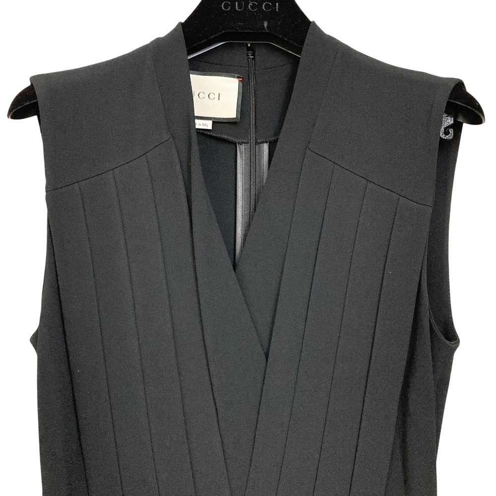 Gucci Gucci Gucci V-Neck Rhinestone Sleeveless Dress Rayon Dress Textile Dresses 568240 DUTY FREE for USA Size ONE SIZE - 4 Thumbnail