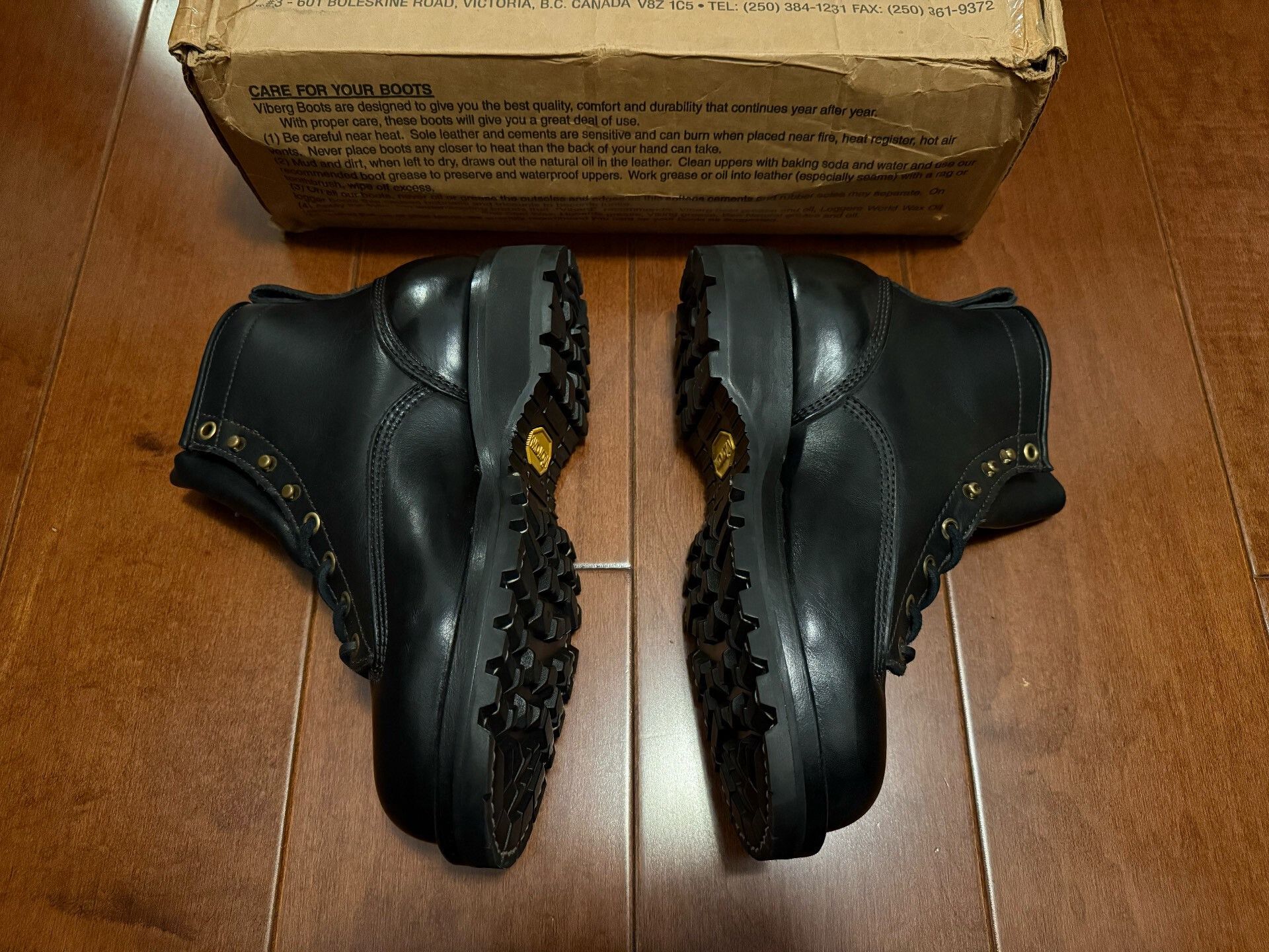 Viberg VIBERG Black Work Hiking Boots Size US 8.5 / EU 41-42 - 2 Thumbnail