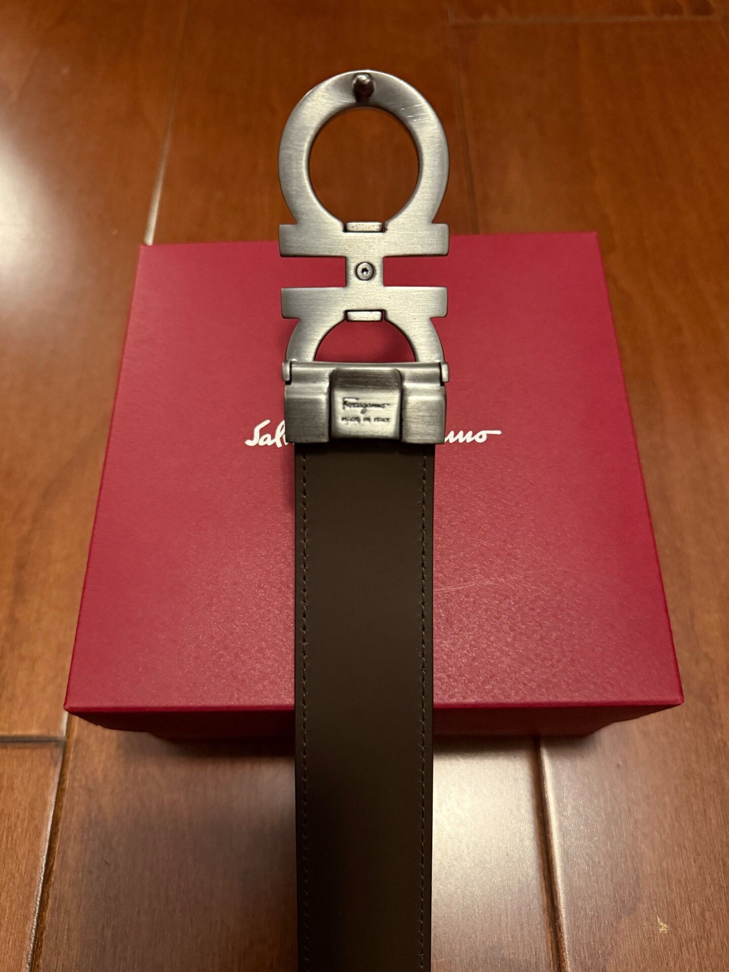 Salvatore Ferragamo Ferragamo Men's Leather Belt Size ONE SIZE - 4 Thumbnail