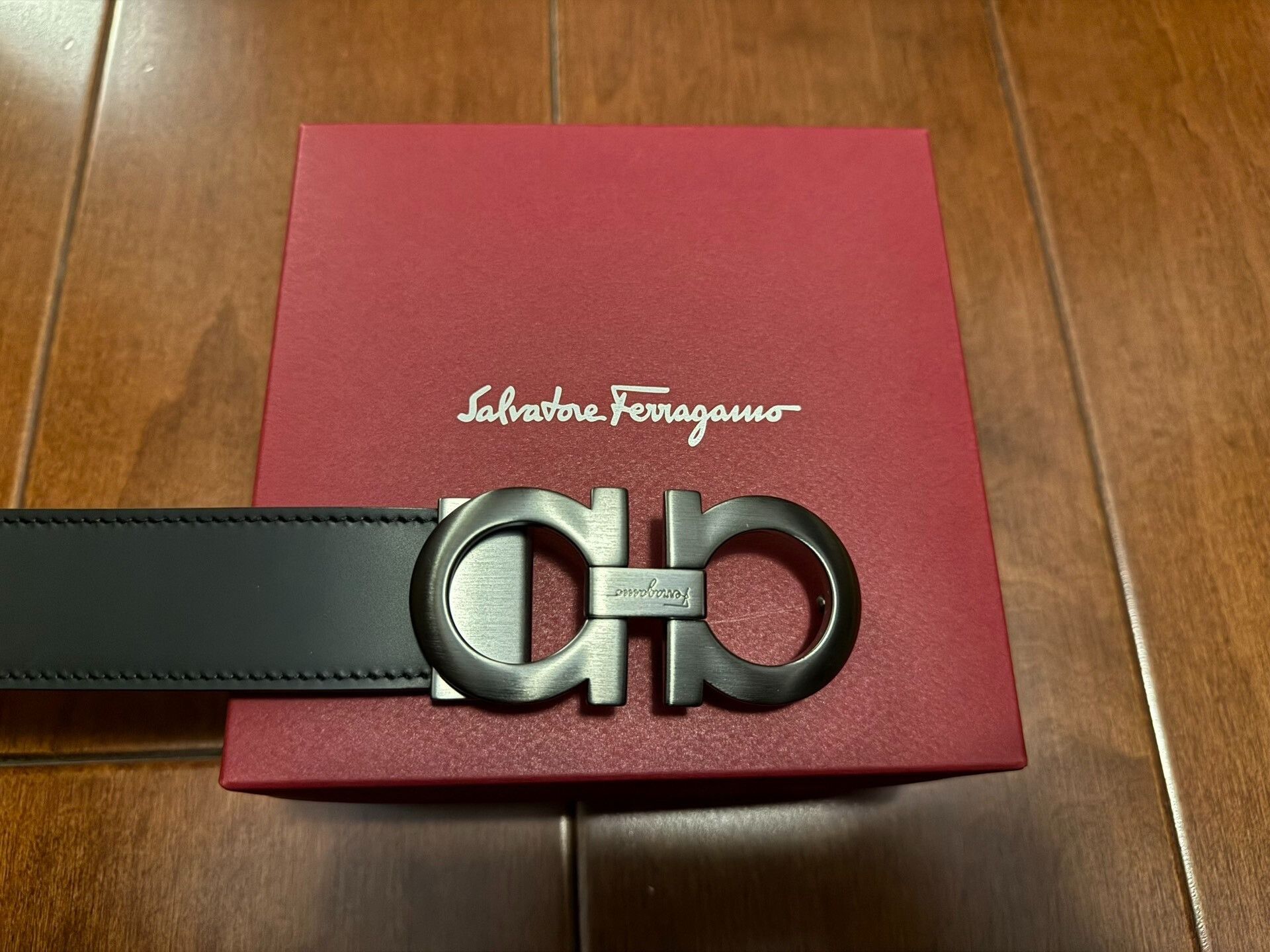 Salvatore Ferragamo Ferragamo Men's Leather Belt Size ONE SIZE - 2 Thumbnail