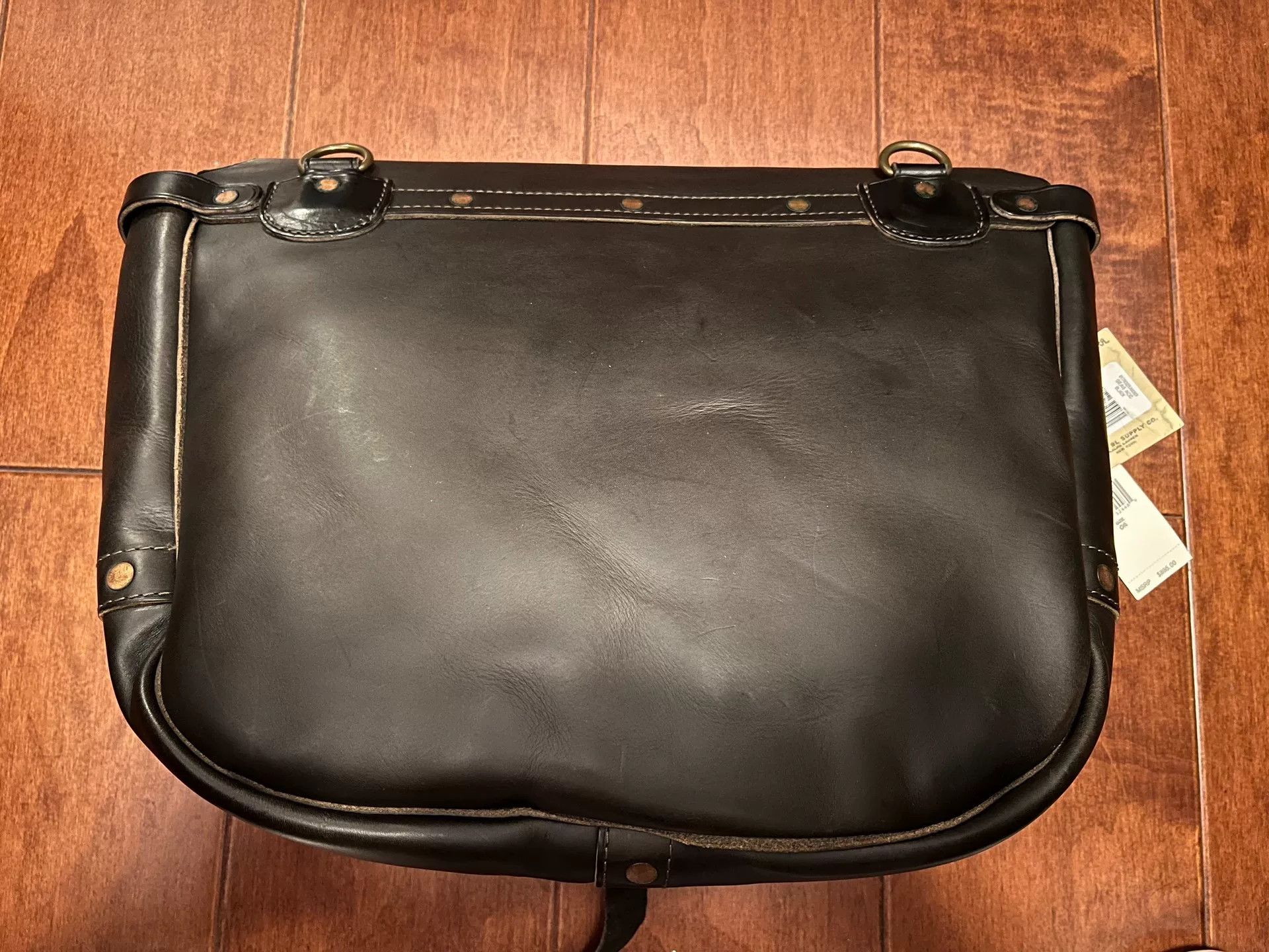 RRL Ralph Lauren RRL Double RL Black Leather Messenger Bag Size ONE SIZE - 2 Thumbnail