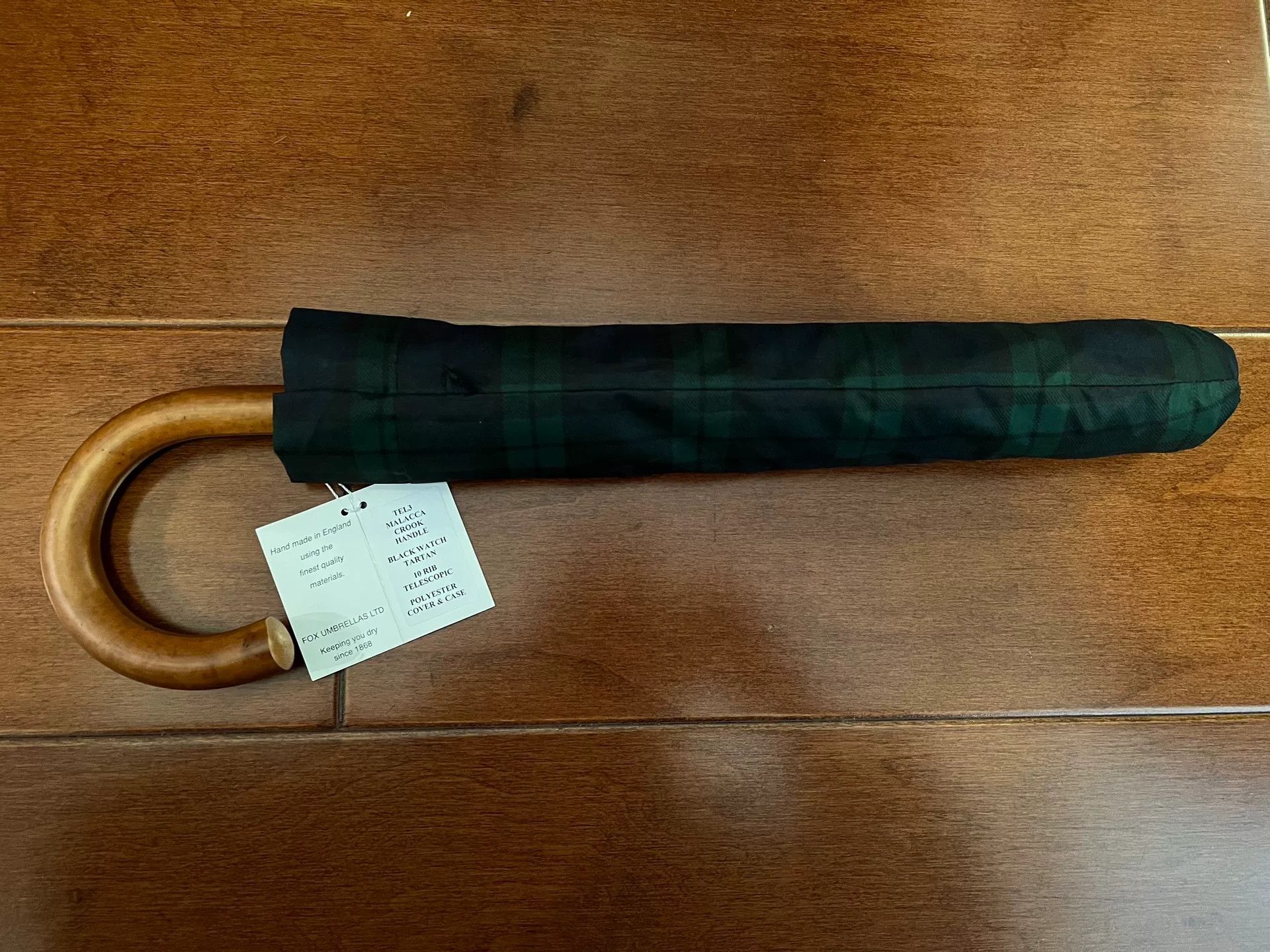 Fox Brothers Fox Umbrellas Scottish Green Tartan Folding Size ONE SIZE - 2 Thumbnail