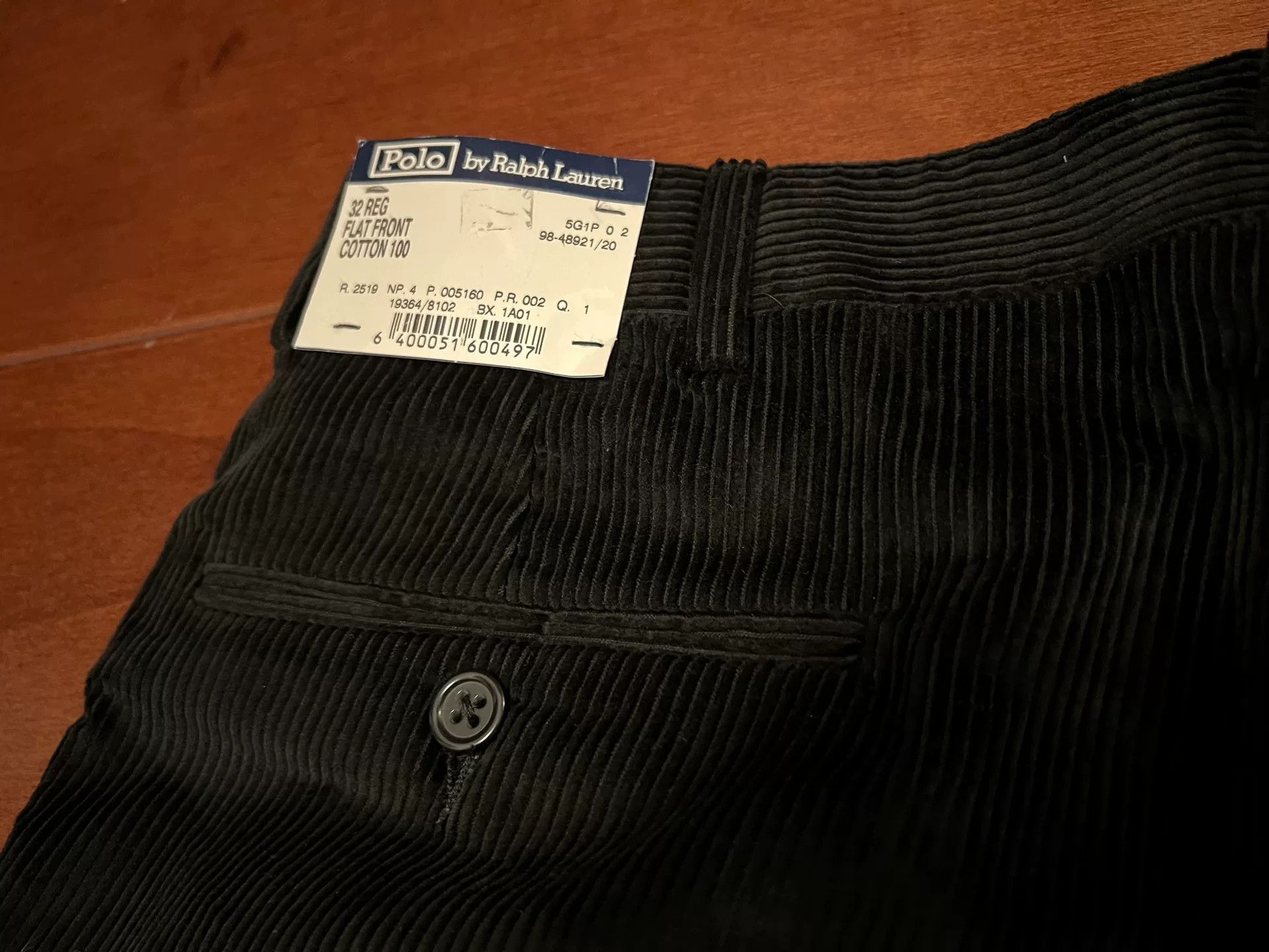 RRL Ralph Lauren POLO Ralph Lauren RRL Black Corduroy Trousers Size US 33 - 3 Thumbnail