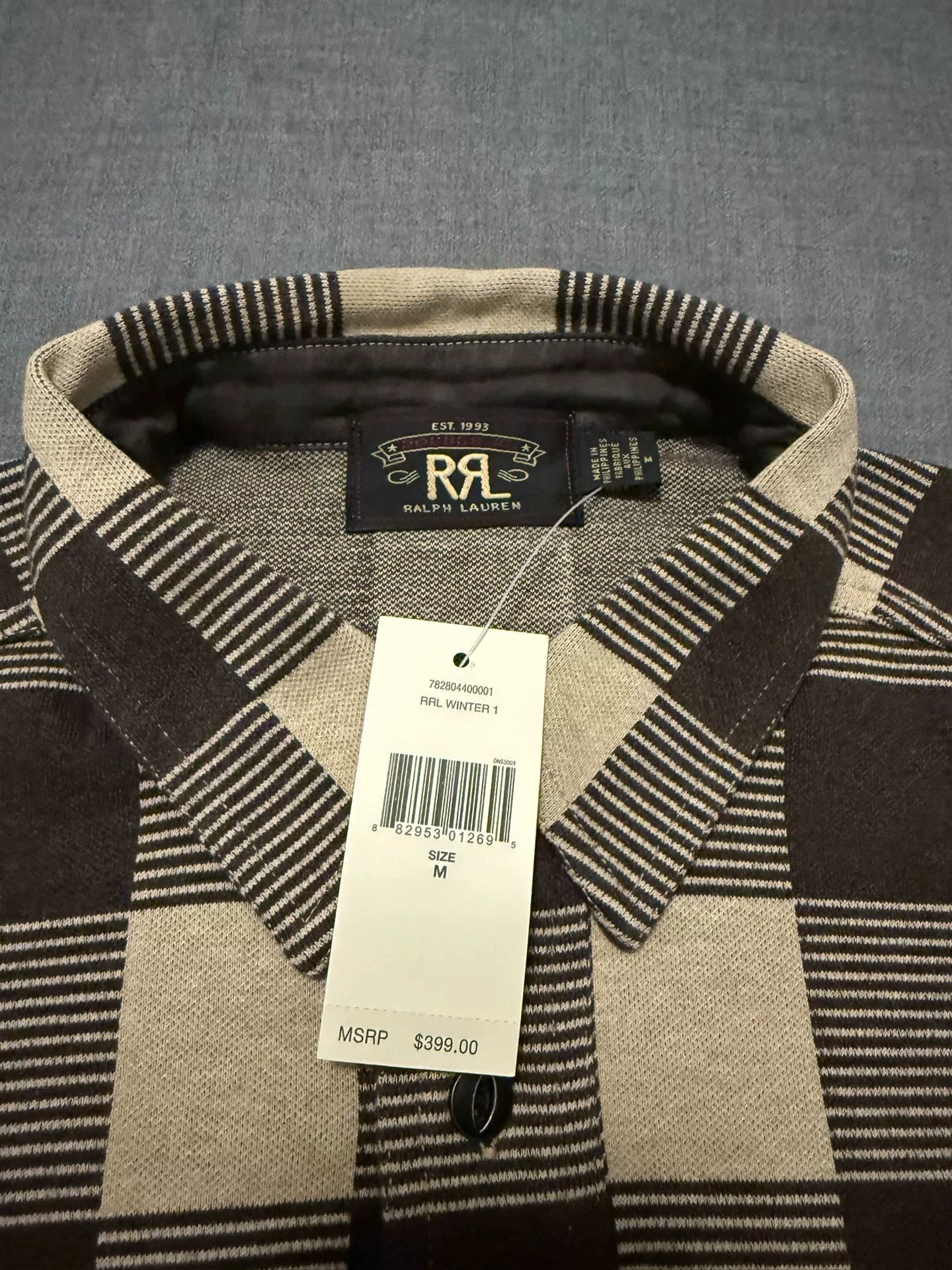 RRL Ralph Lauren RRL Double RL Wool Plaid Half-Placket Shirt Size US M / EU 48-50 / 2 - 3 Thumbnail