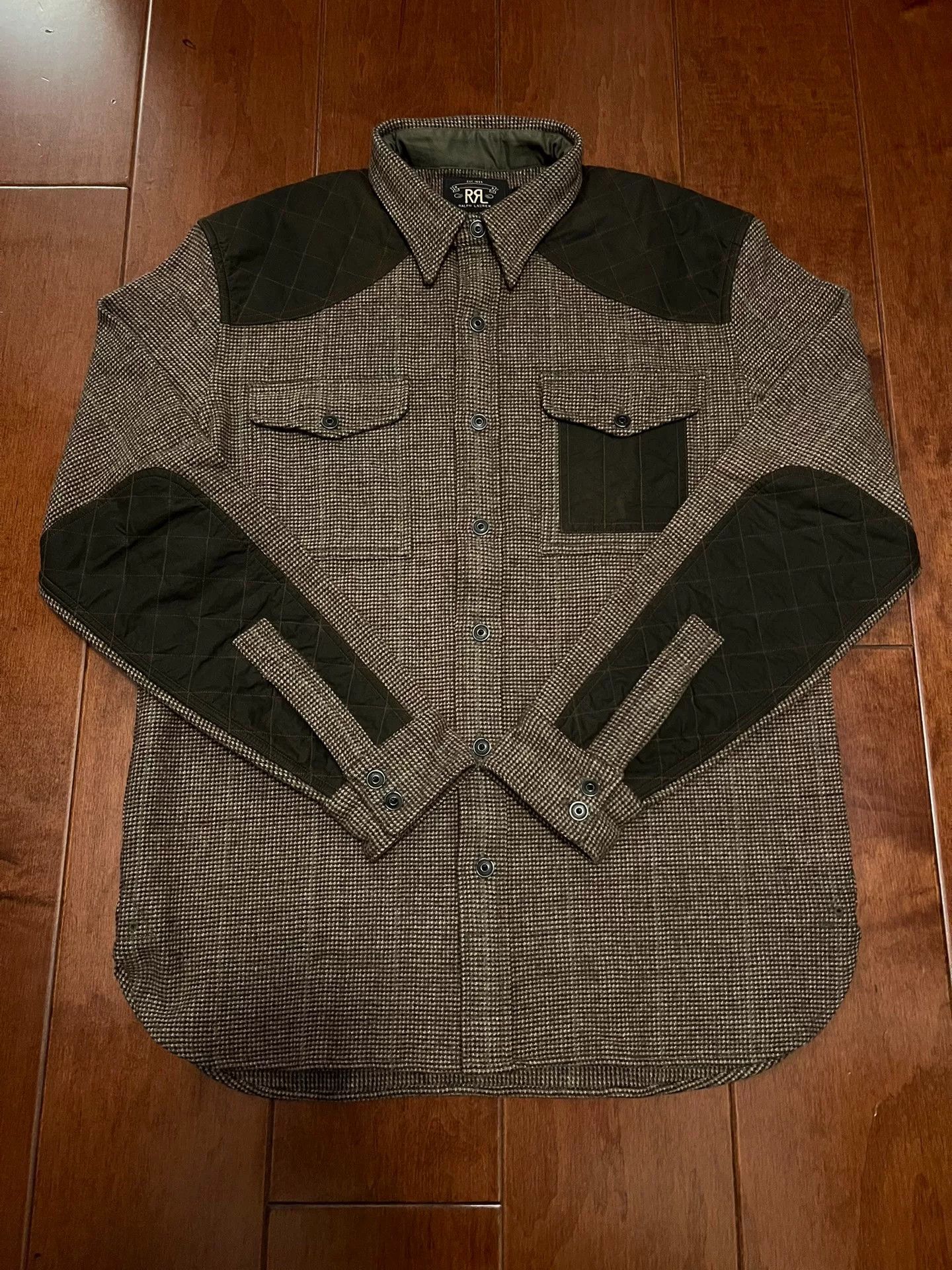 RRL Ralph Lauren RRL Workwear Wool Flecked Shirt Coat Size US M / EU 48-50 / 2 - 3 Thumbnail
