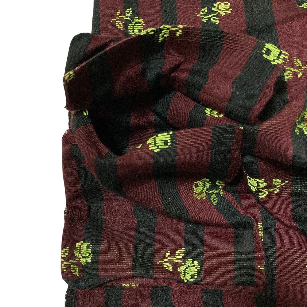 Other Other MOZH MOZH Flower Stitch Stripe Wide Cargo Pants Textile Pants DUTY FREE for USA Size ONE SIZE - 7 Thumbnail