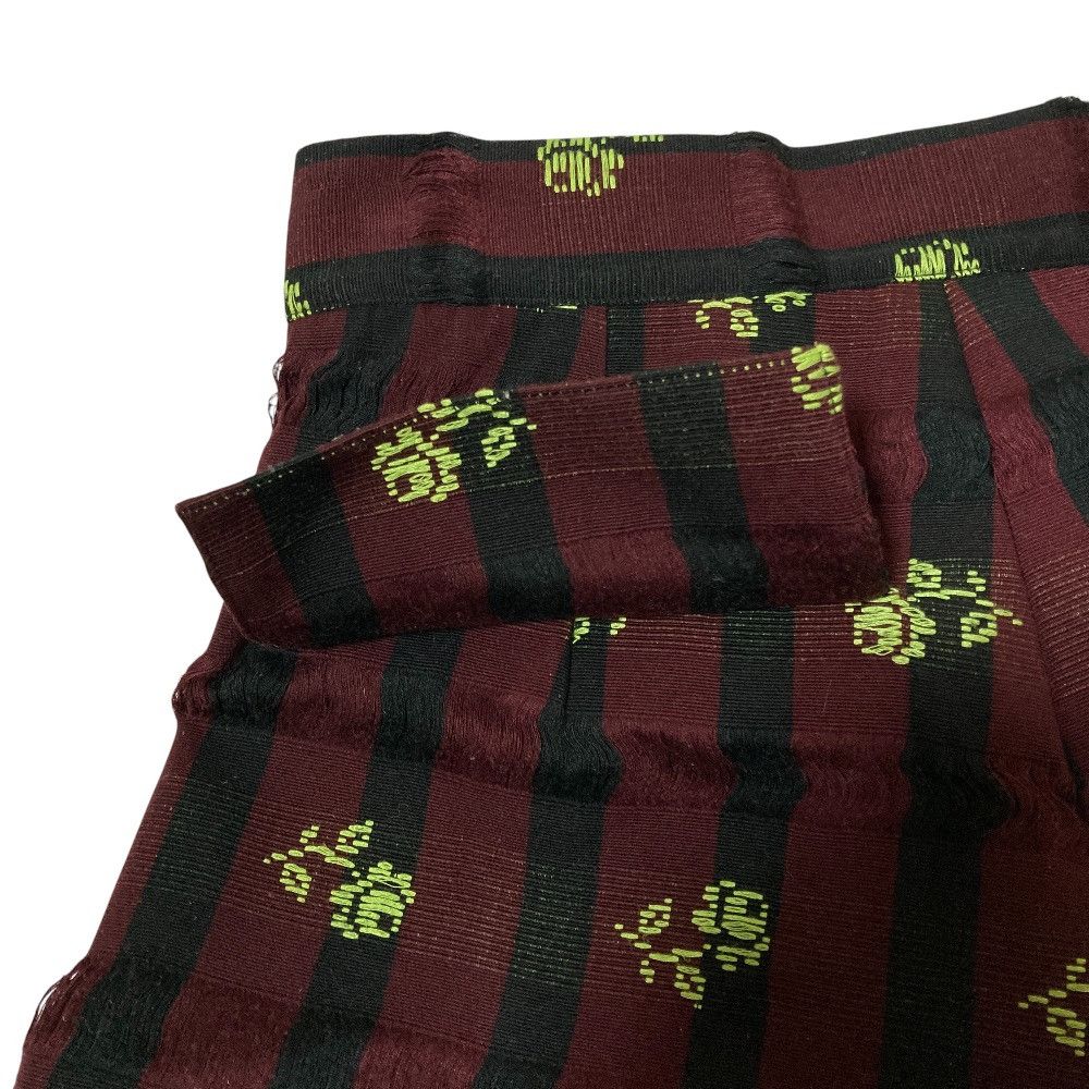 Other Other MOZH MOZH Flower Stitch Stripe Wide Cargo Pants Textile Pants DUTY FREE for USA Size ONE SIZE - 8 Thumbnail