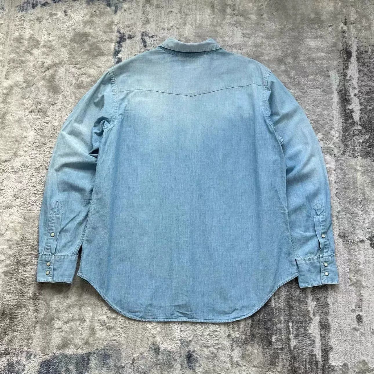 Polo Ralph Lauren POLO Ralph Lauren Western Washed Denim Shirt Size US L / EU 52-54 / 3 - 4 Thumbnail