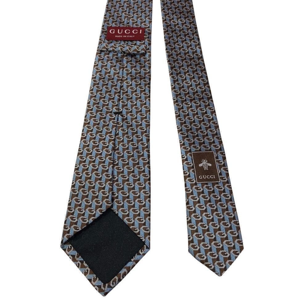 Gucci Gucci Gucci G Logo Jacquard Silk Tie Textile Necktie 796414 DUTY FREE for USA Size ONE SIZE - 5 Thumbnail