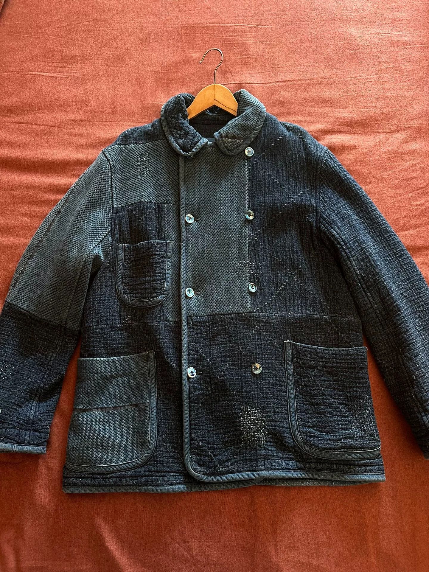 Porter Classic Porter Classic Kendo Sashiko Short Pea Coat Size US XL / EU 56 / 4 - 2 Thumbnail