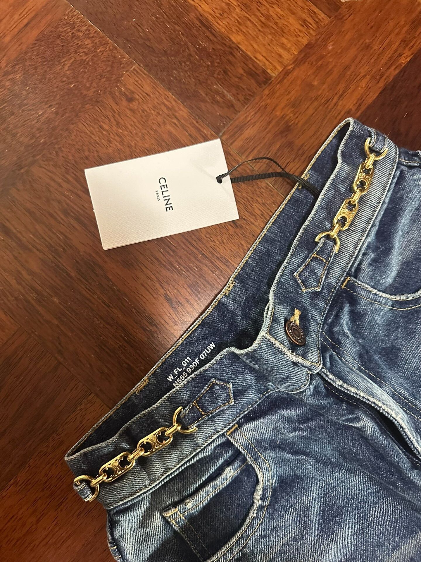 Celine Celine Triomphe Chain Jeans Size 32" / US 10 / IT 46 - 2 Thumbnail