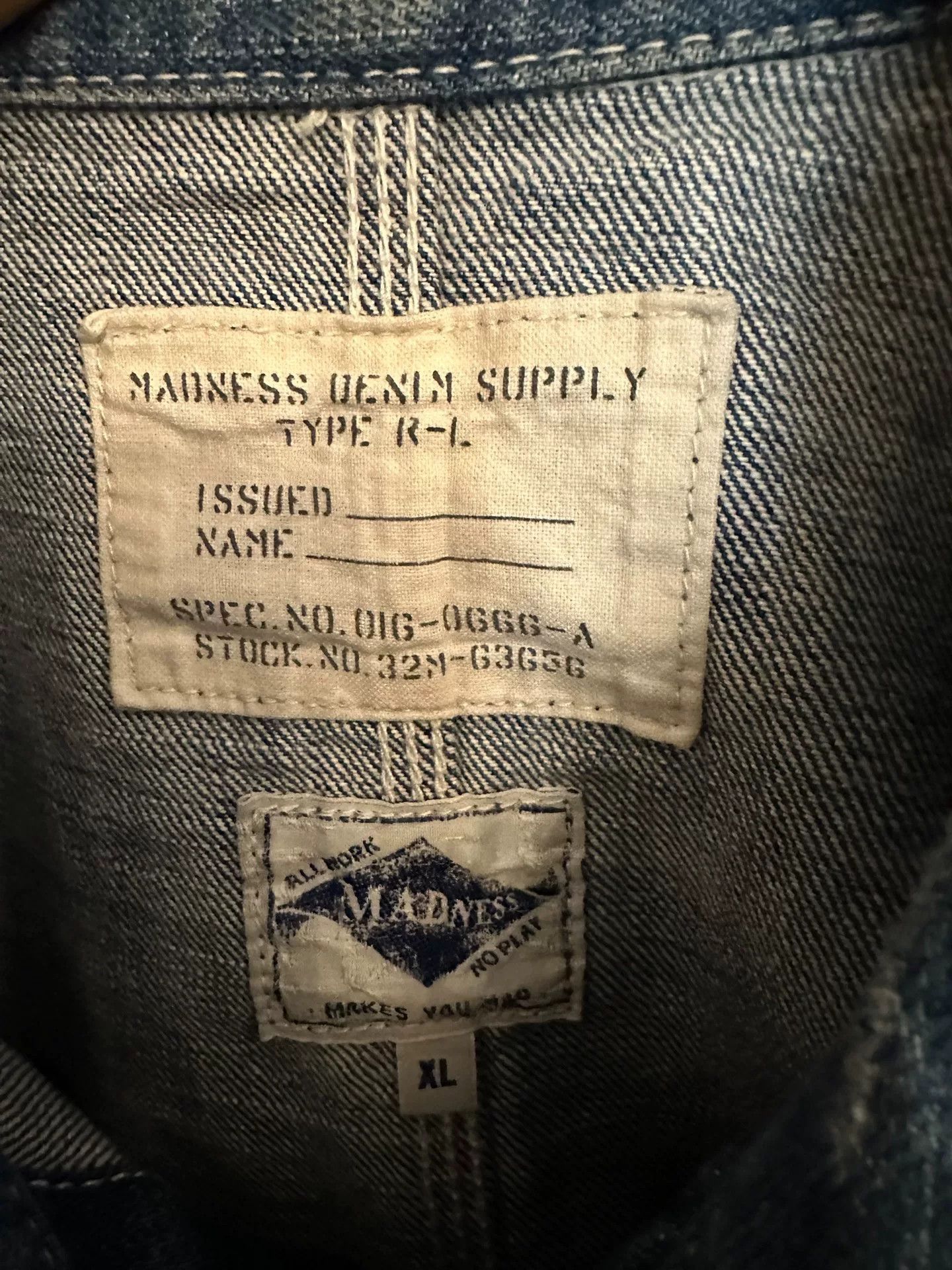 Madness MADNESS 18SS Japanese Railway Denim Jacket Size US XL / EU 56 / 4 - 3 Thumbnail