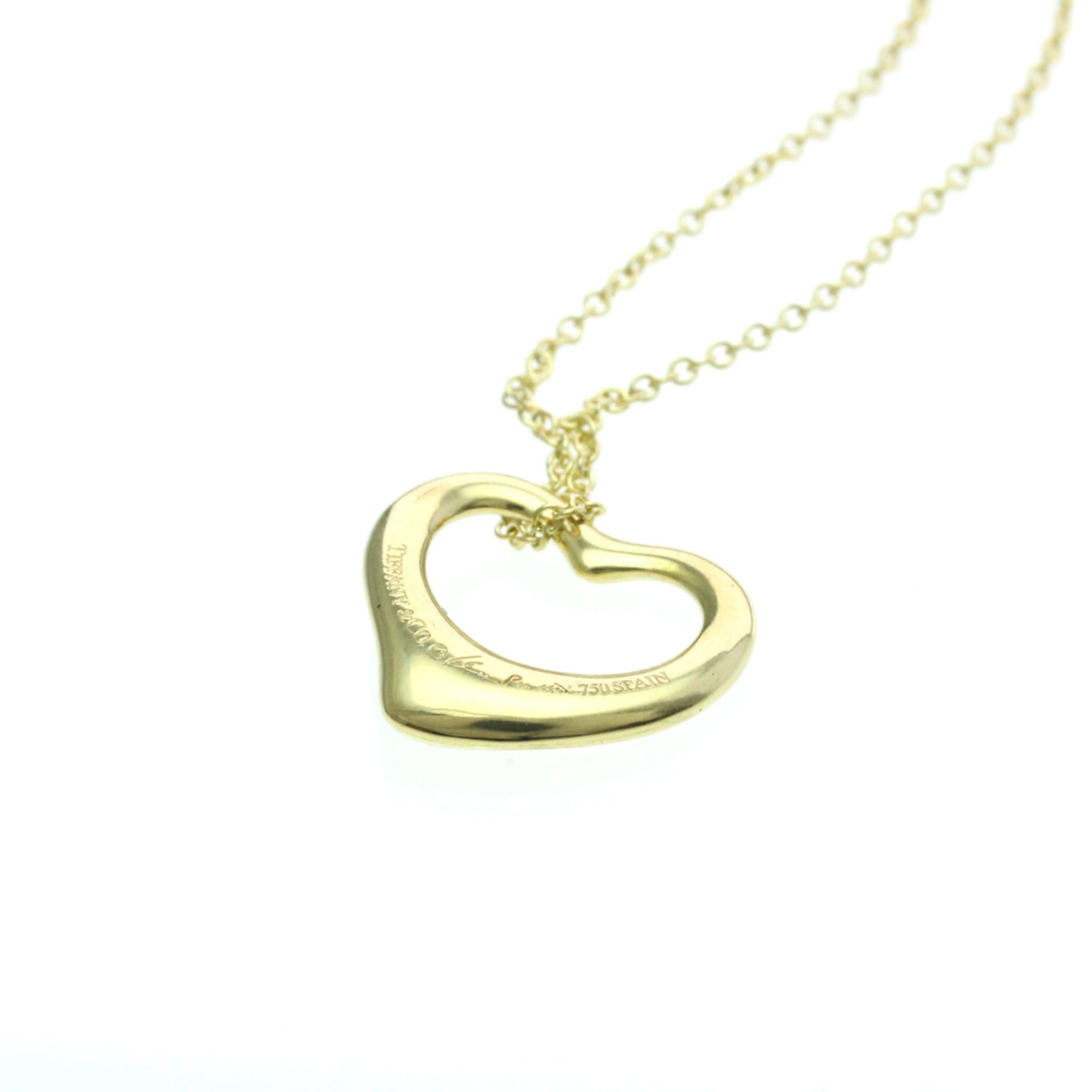 Tiffany & Co. Tiffany Open Heart Yellow Gold (18K) No Stone Men,Women Fashion Pendant Necklace (Gold) Size ONE SIZE - 7 Thumbnail