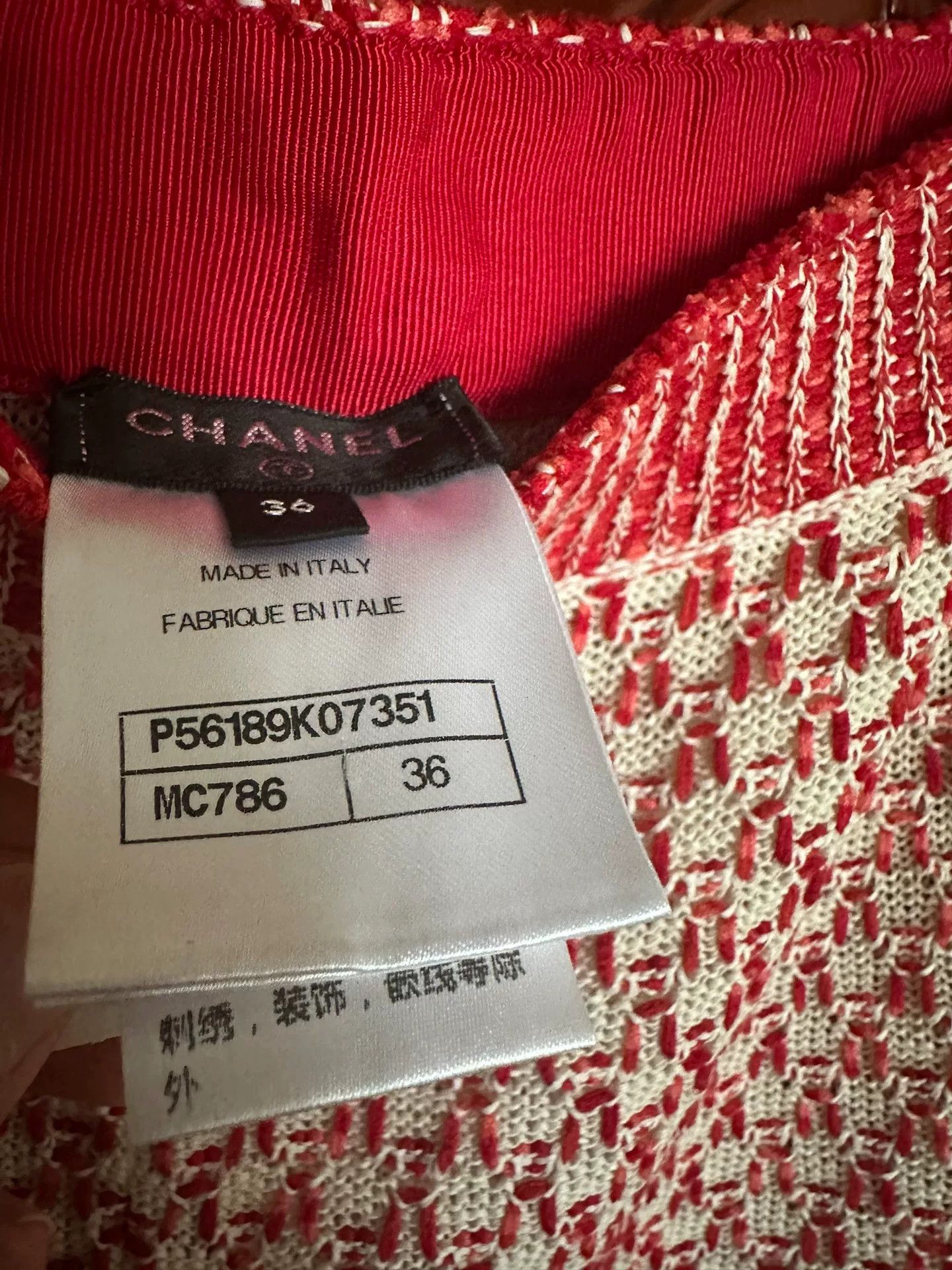 Chanel Chanel Red White Top Pants Set 36 Size XS / US 0-2 / IT 36-38 - 9 Thumbnail