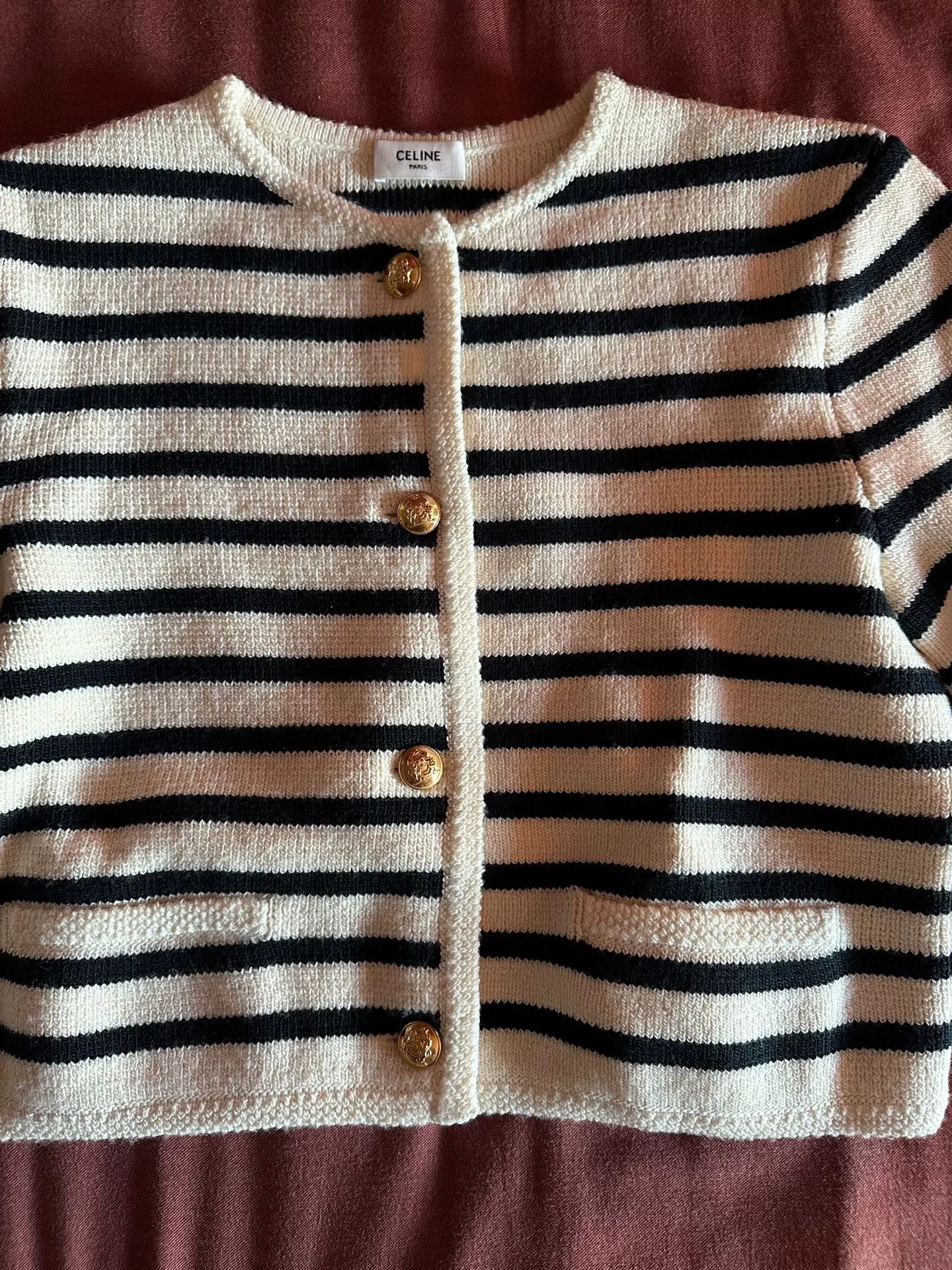 Celine Celine Striped Cardigan M Size M / US 6-8 / IT 42-44 - 2 Thumbnail