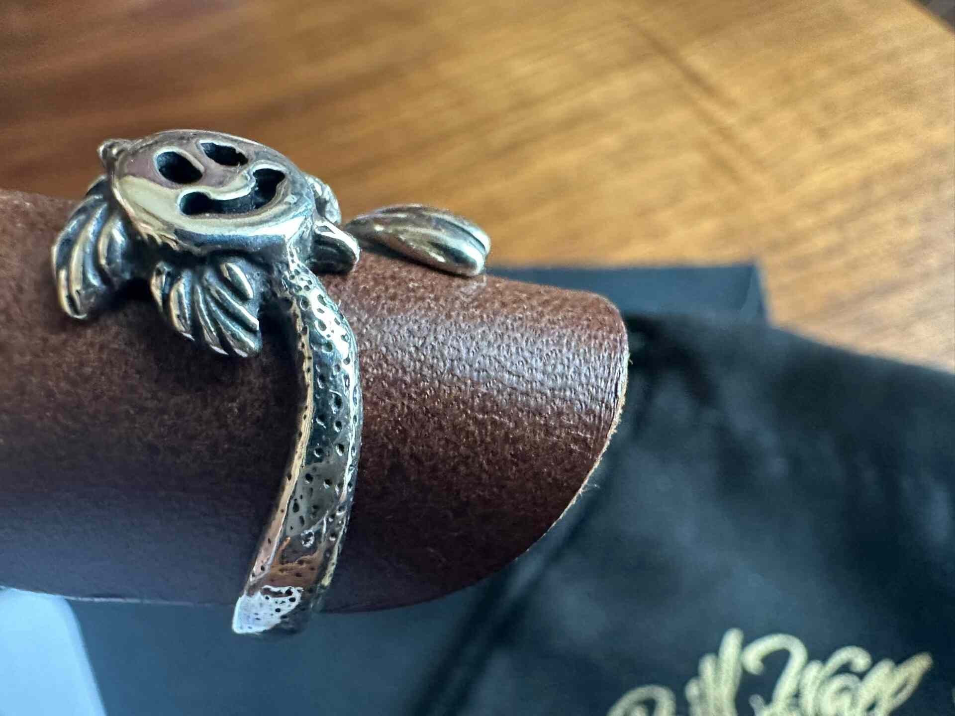 Bill Wall Leather BWL Smiley Silver Ring Size ONE SIZE - 8 Thumbnail