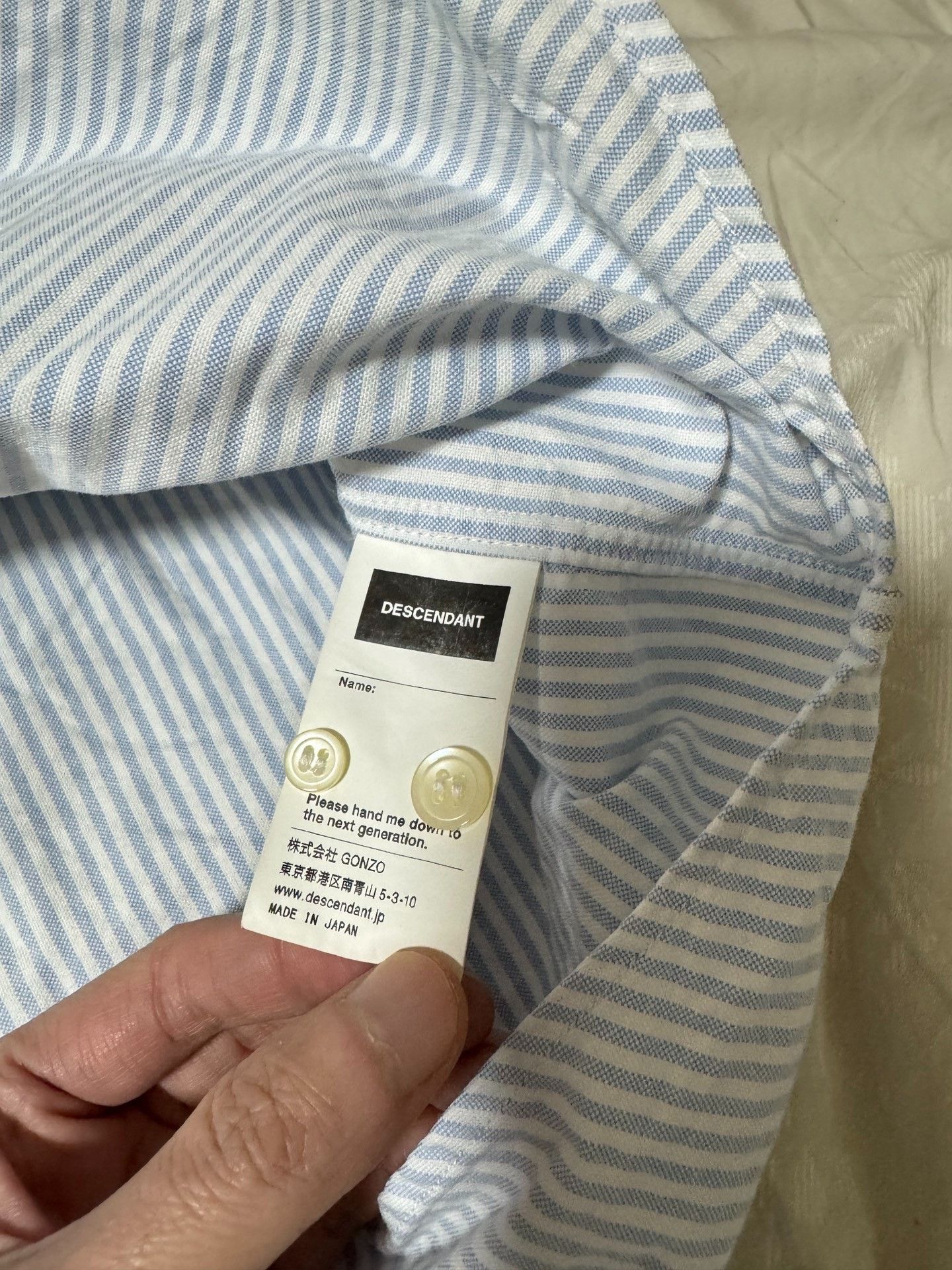 Descendant Descendant 21ss Loose Stripe Shirt Size US L / EU 52-54 / 3 - 4 Thumbnail