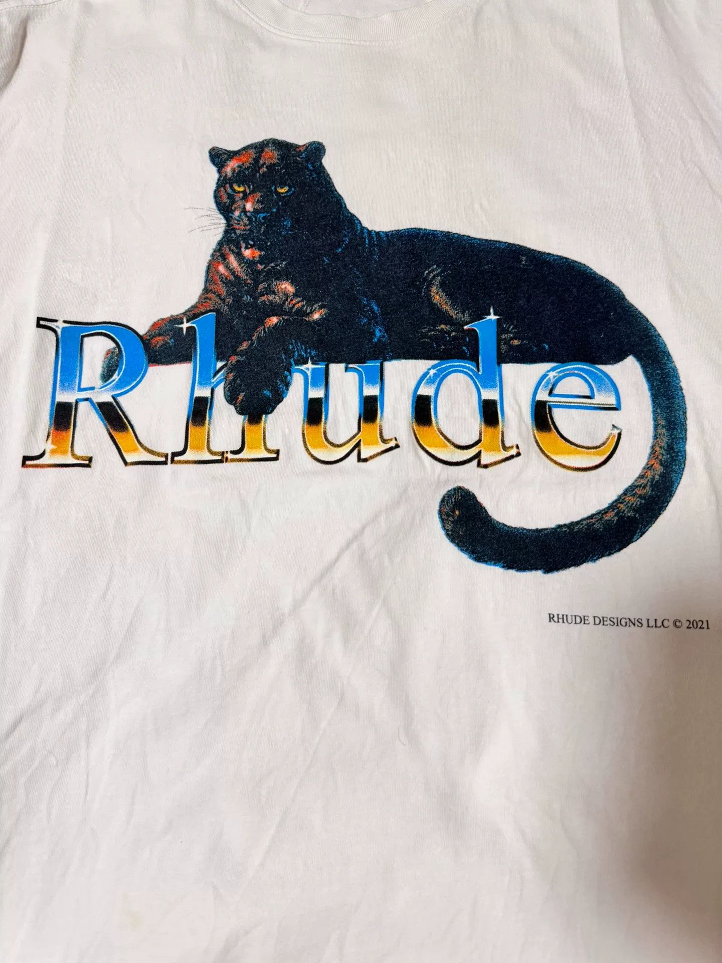 Rhude RHUDE 22SS Crewneck Graphic T-Shirt Size US XL / EU 56 / 4 - 6 Thumbnail