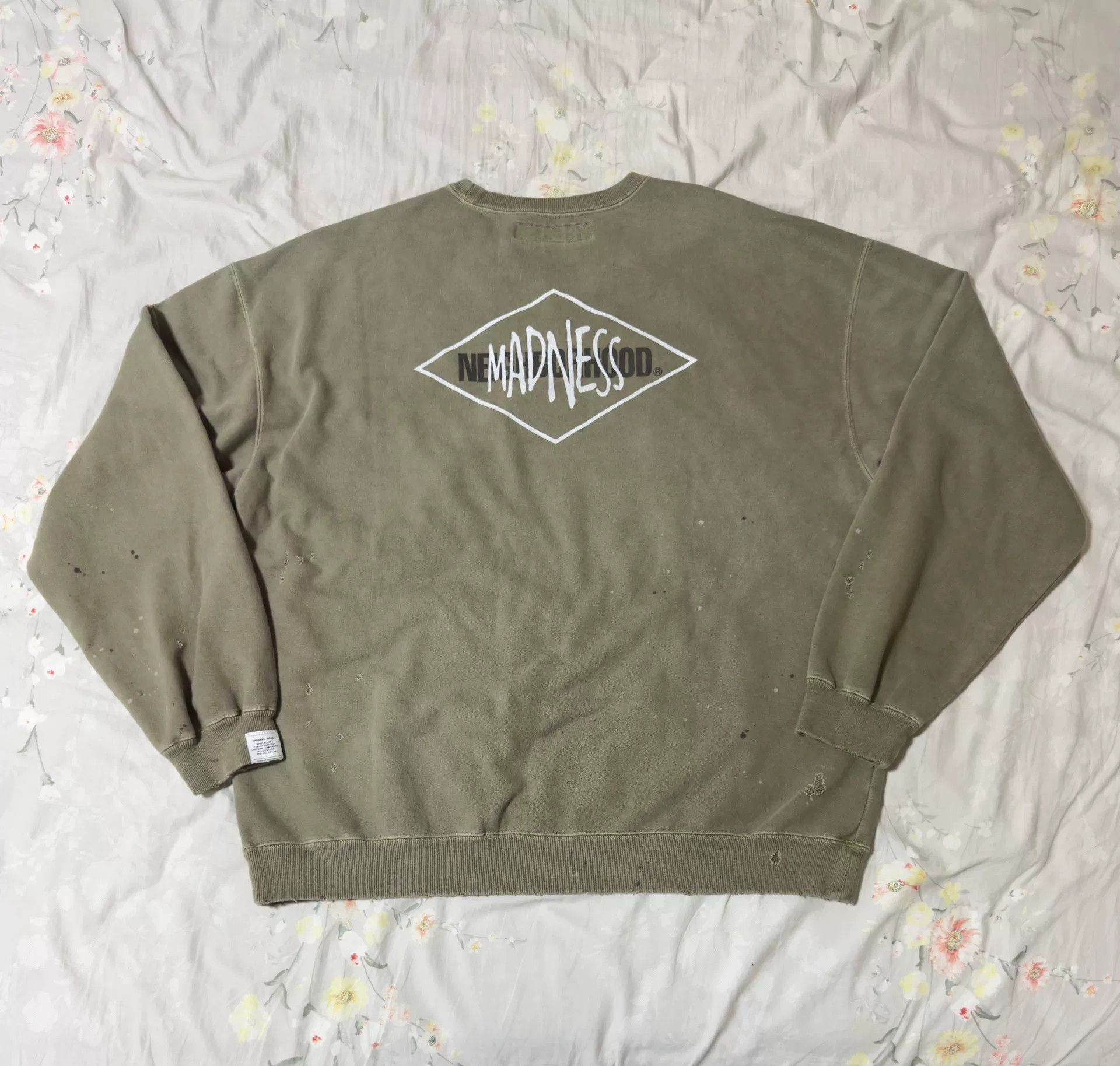 Madness Neighborhood Madness 24AW Washed Crewneck Sweatshirt Size US XXL / EU 58 / 5 - 2 Thumbnail