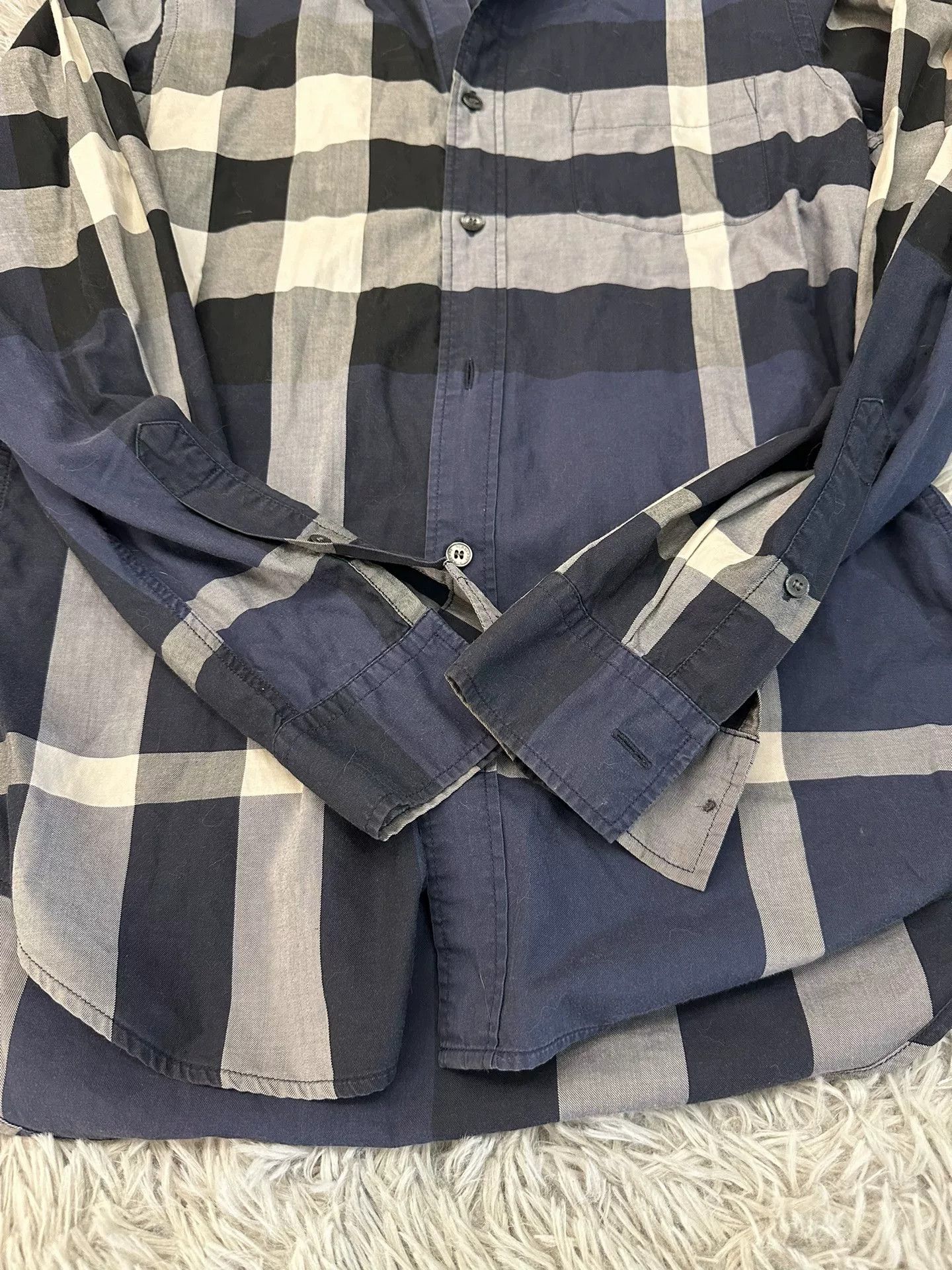 Burberry Burberry Blue Check Shirt Size US S / EU 44-46 / 1 - 3 Thumbnail