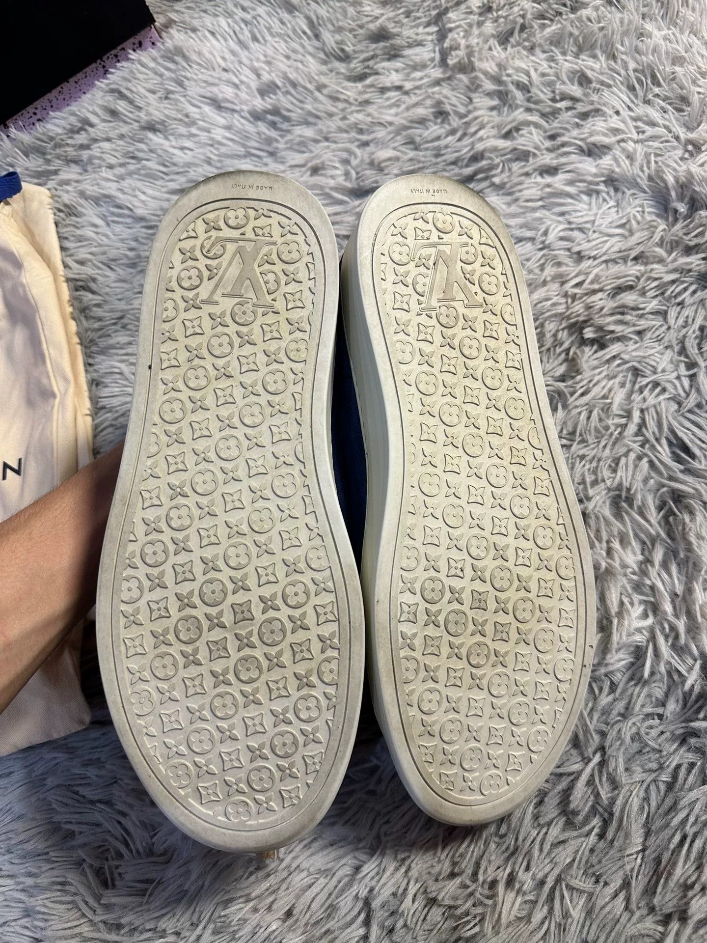 Louis Vuitton Resort Blue Suede Sneakers