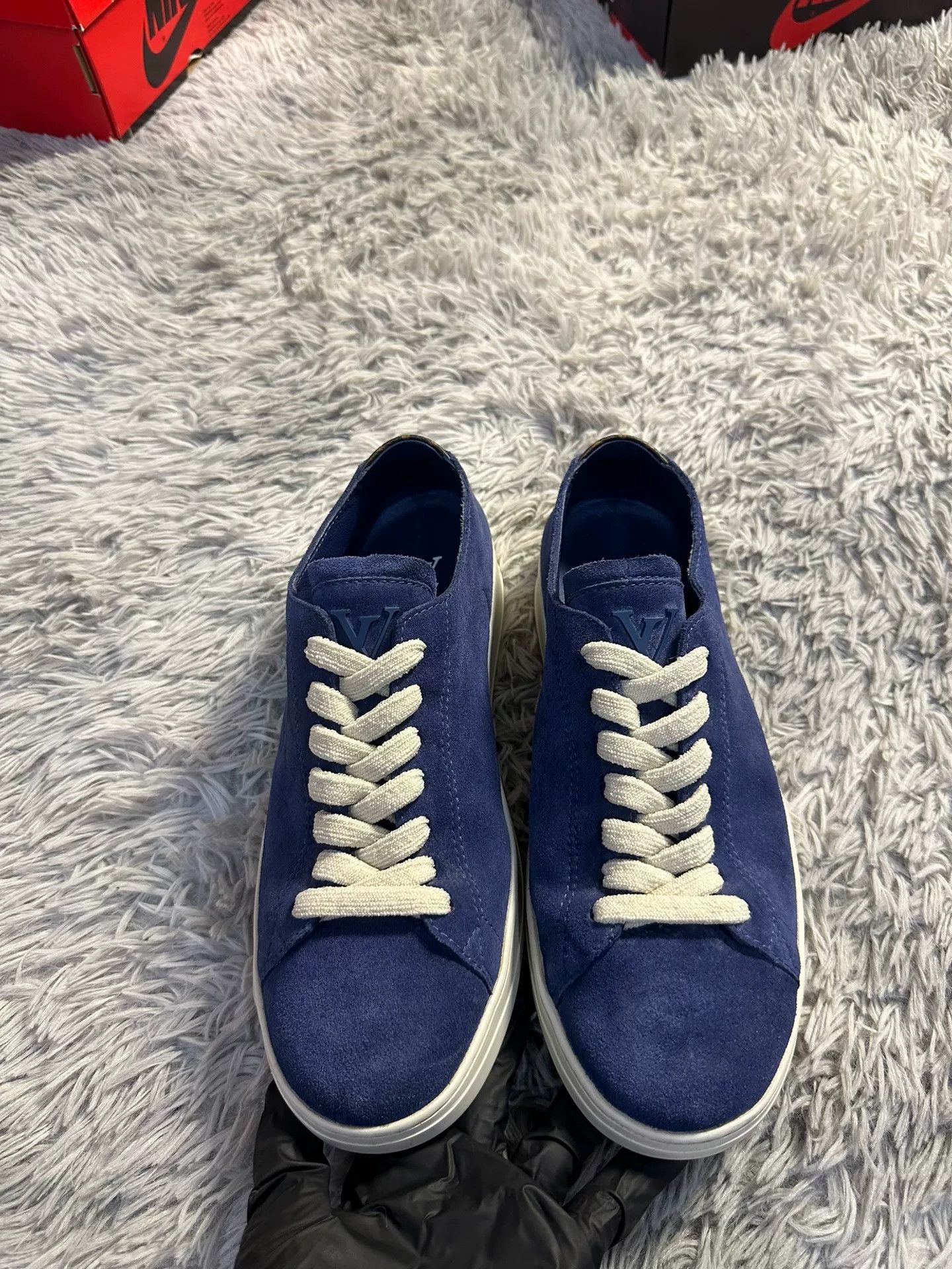 Louis Vuitton Resort Blue Suede Sneakers