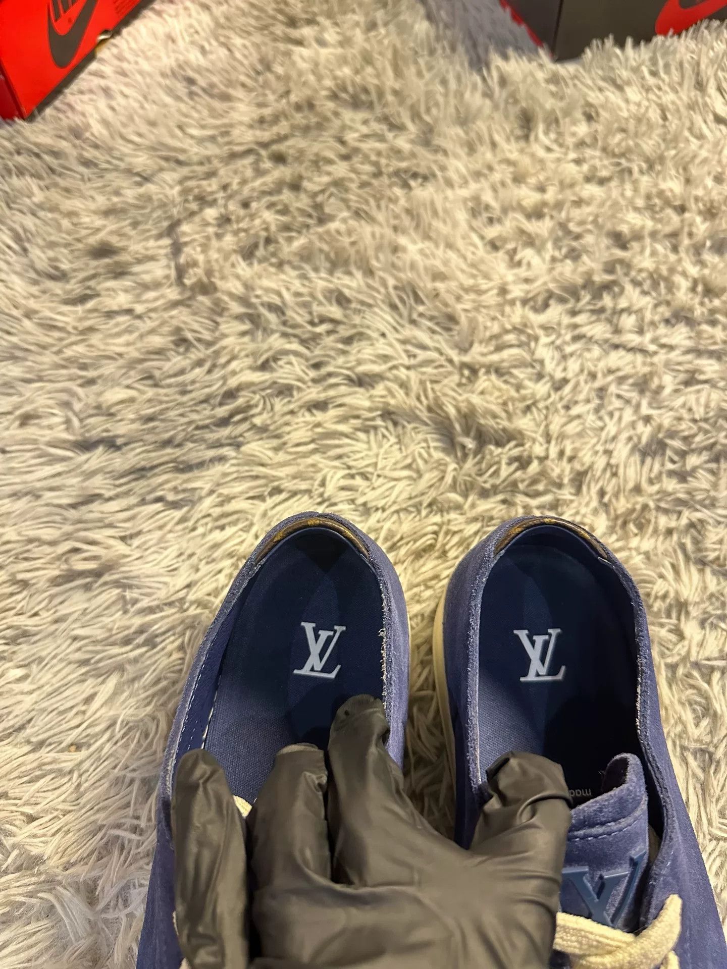 Louis Vuitton Resort Blue Suede Sneakers