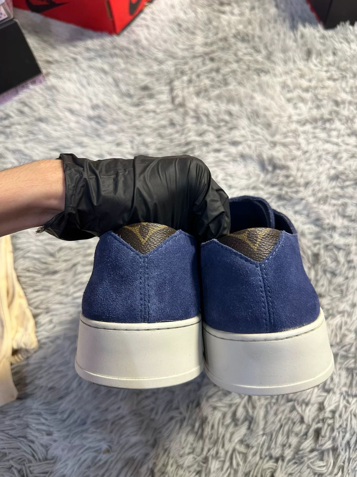 Louis Vuitton Resort Blue Suede Sneakers