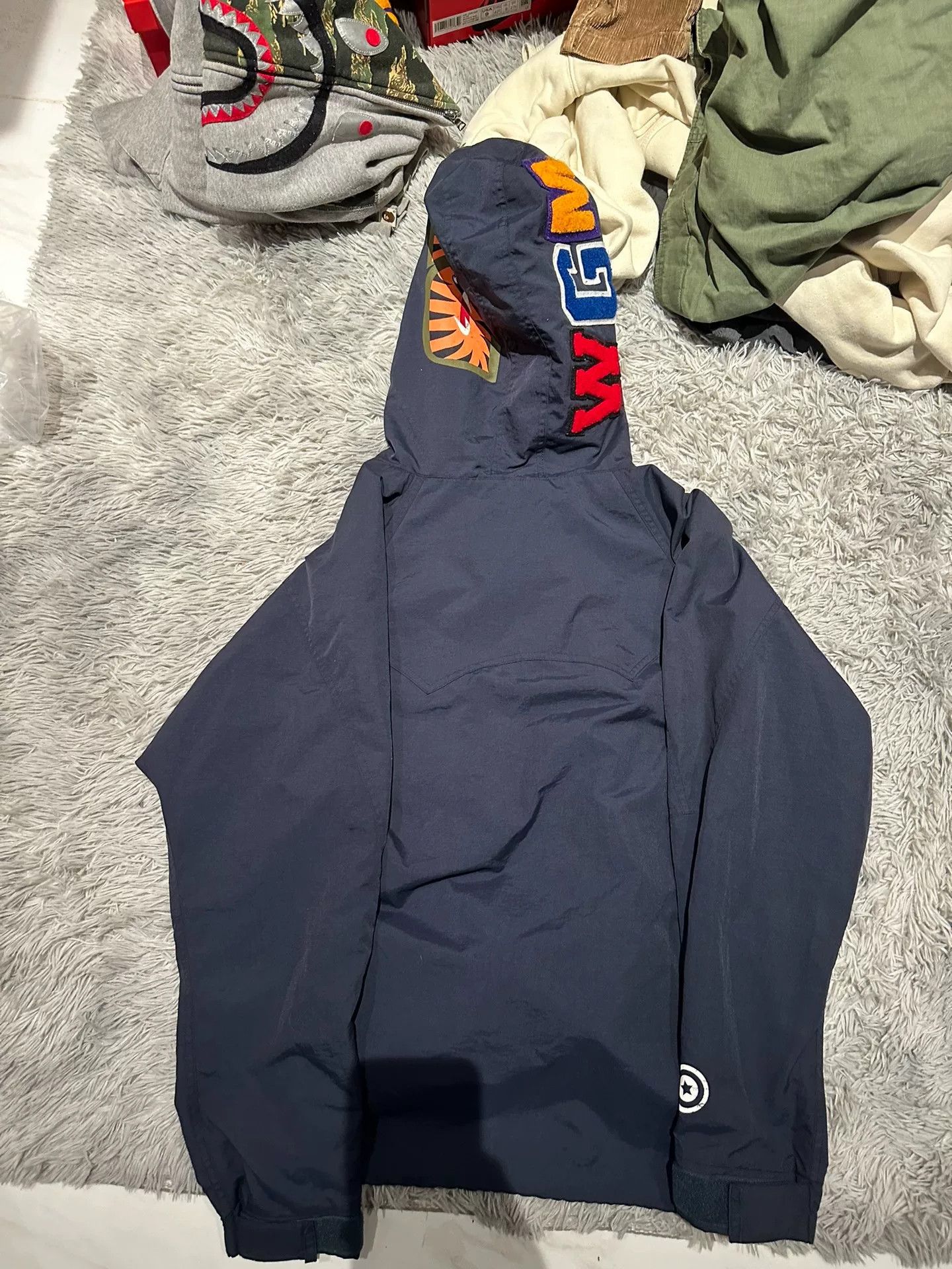 Bape Bape Shark Windproof Jacket XL Blue Size US XL / EU 56 / 4 - 6 Thumbnail