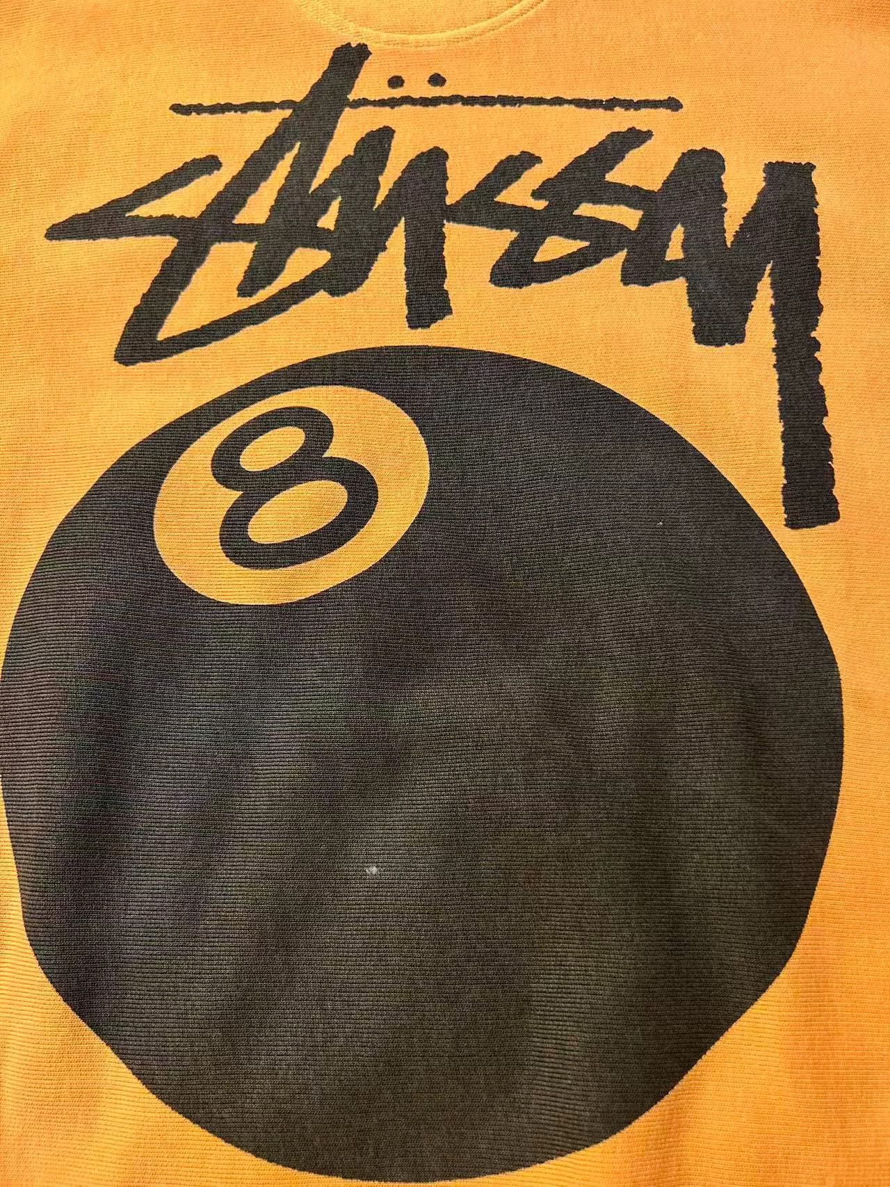 Stussy Stussy 8 Ball Print Orange Crewneck Size US L / EU 52-54 / 3 - 4 Thumbnail
