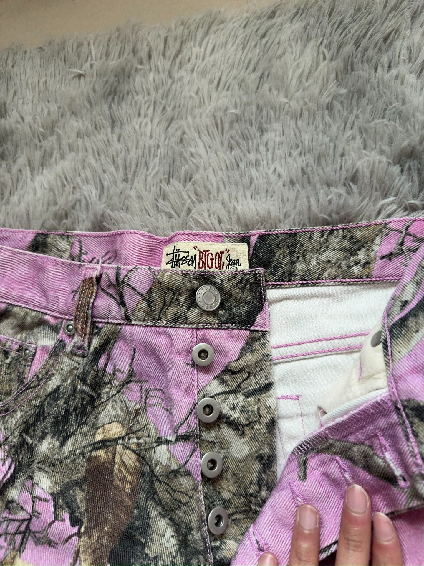 Stussy Stussy x Real Tree FW22 Pink Jeans Size US 30 / EU 46 - 4 Thumbnail
