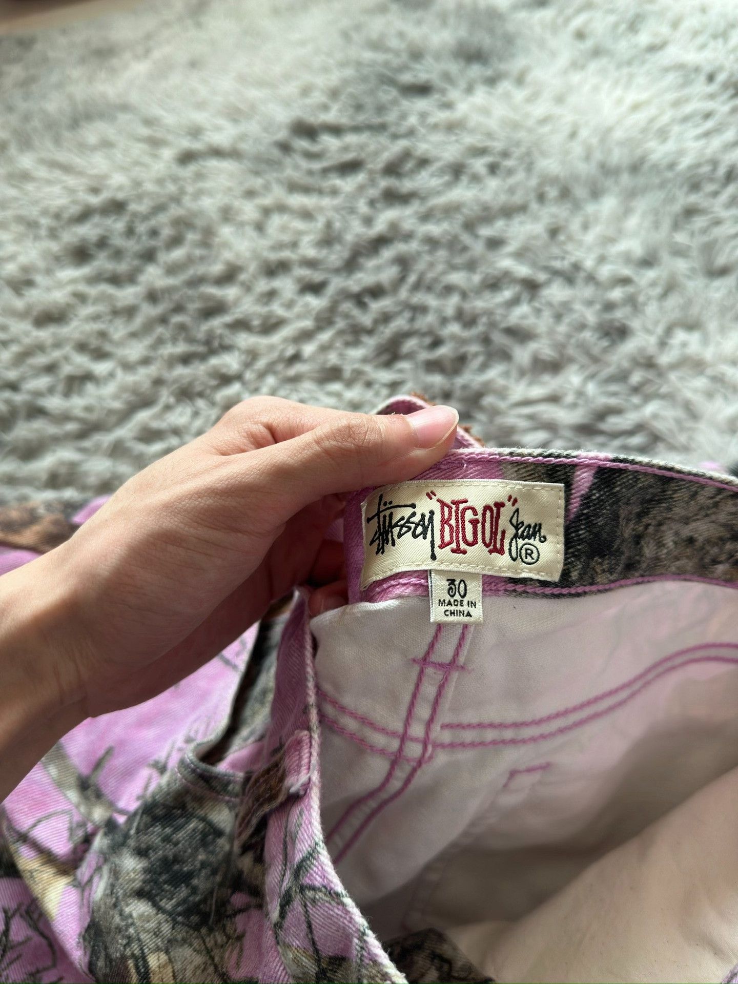 Stussy Stussy x Real Tree FW22 Pink Jeans Size US 30 / EU 46 - 6 Thumbnail