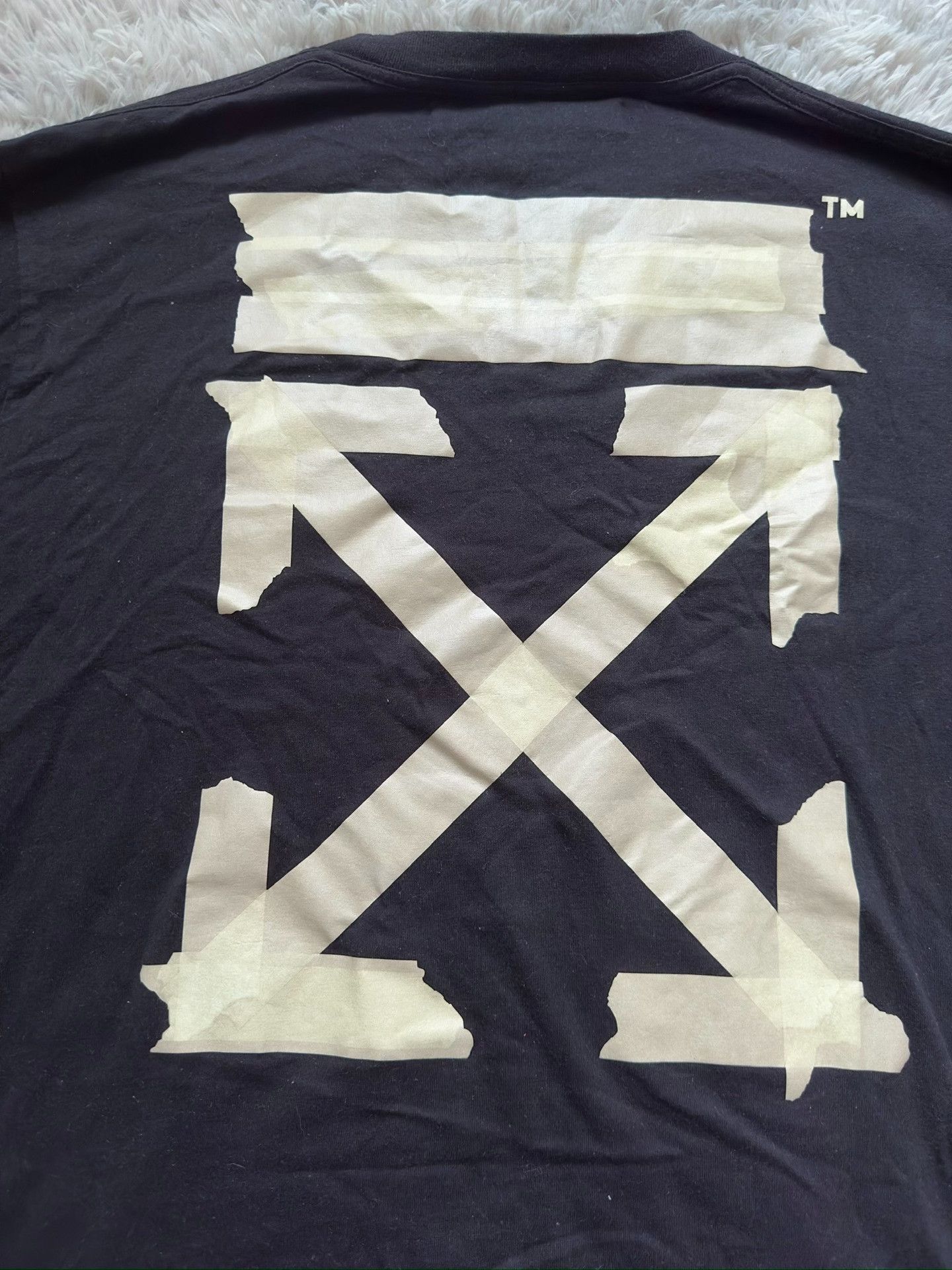 Off-White Off-White Black Gold Foil Tape Tee Size US L / EU 52-54 / 3 - 5 Thumbnail