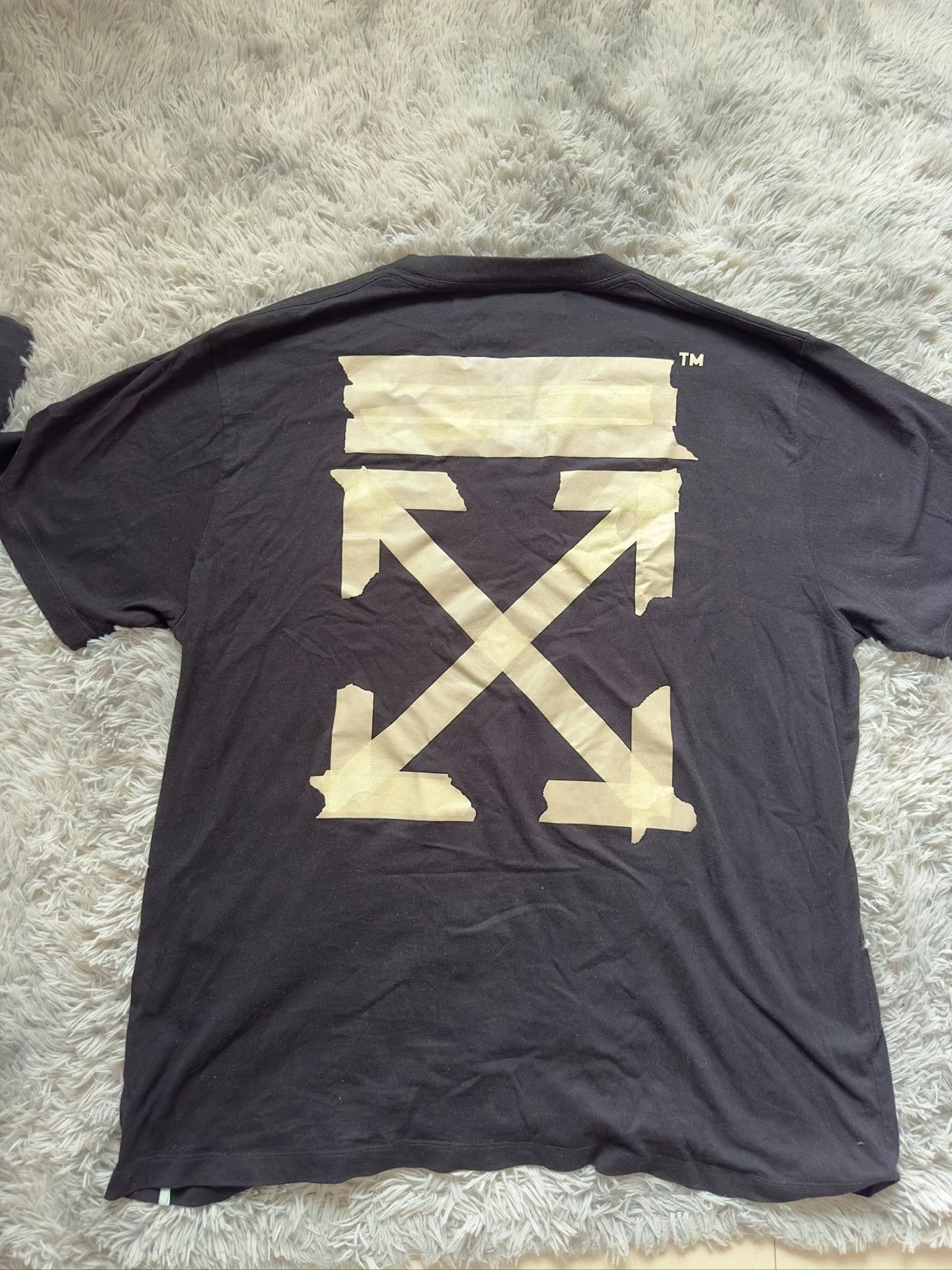 Off-White Off-White Black Gold Foil Tape Tee Size US L / EU 52-54 / 3 - 2 Thumbnail