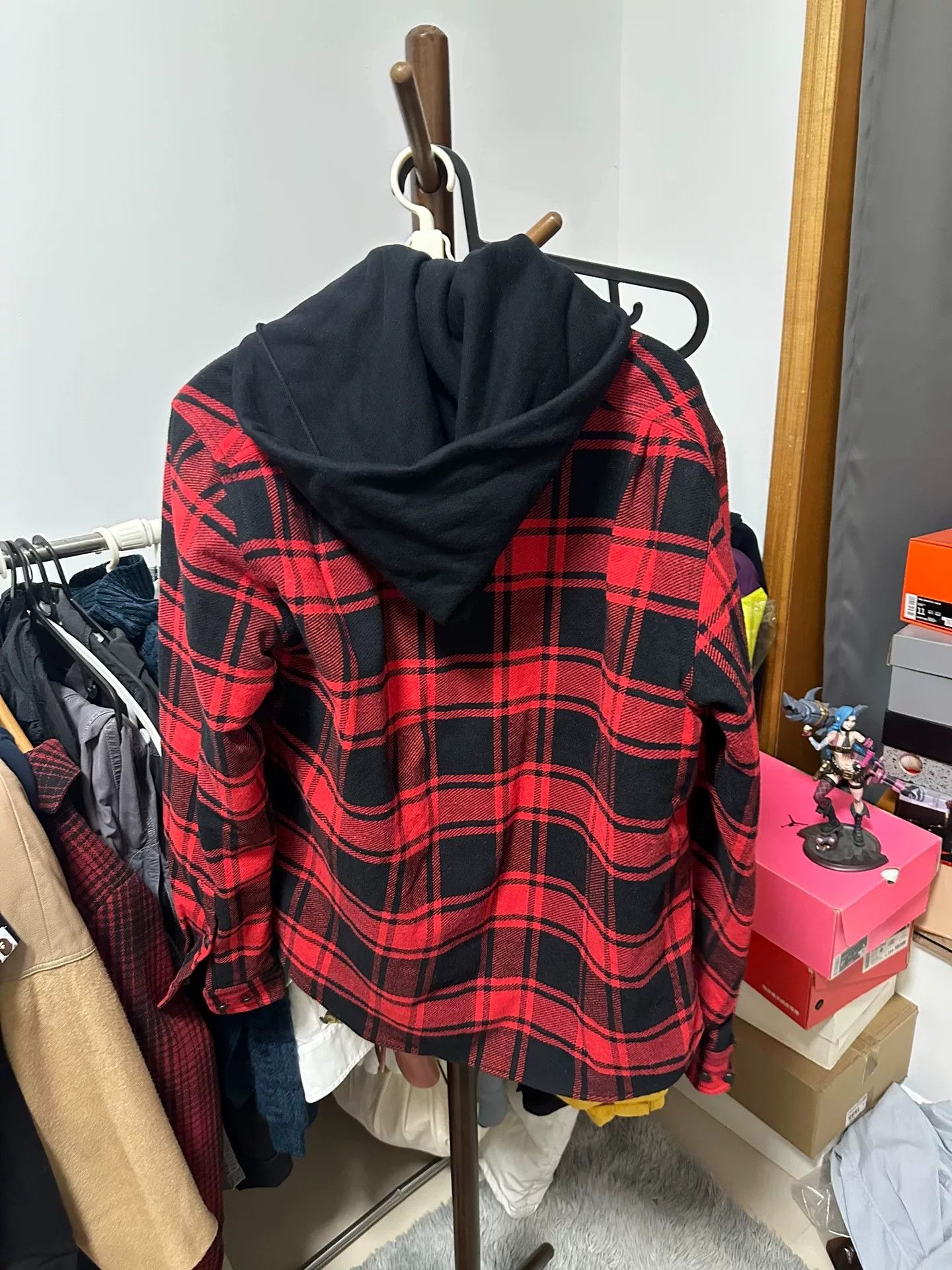 Off-White OFF-WHITE Red Plaid Shirt Jacket Size XXS / US 00 / IT 34 - 2 Thumbnail