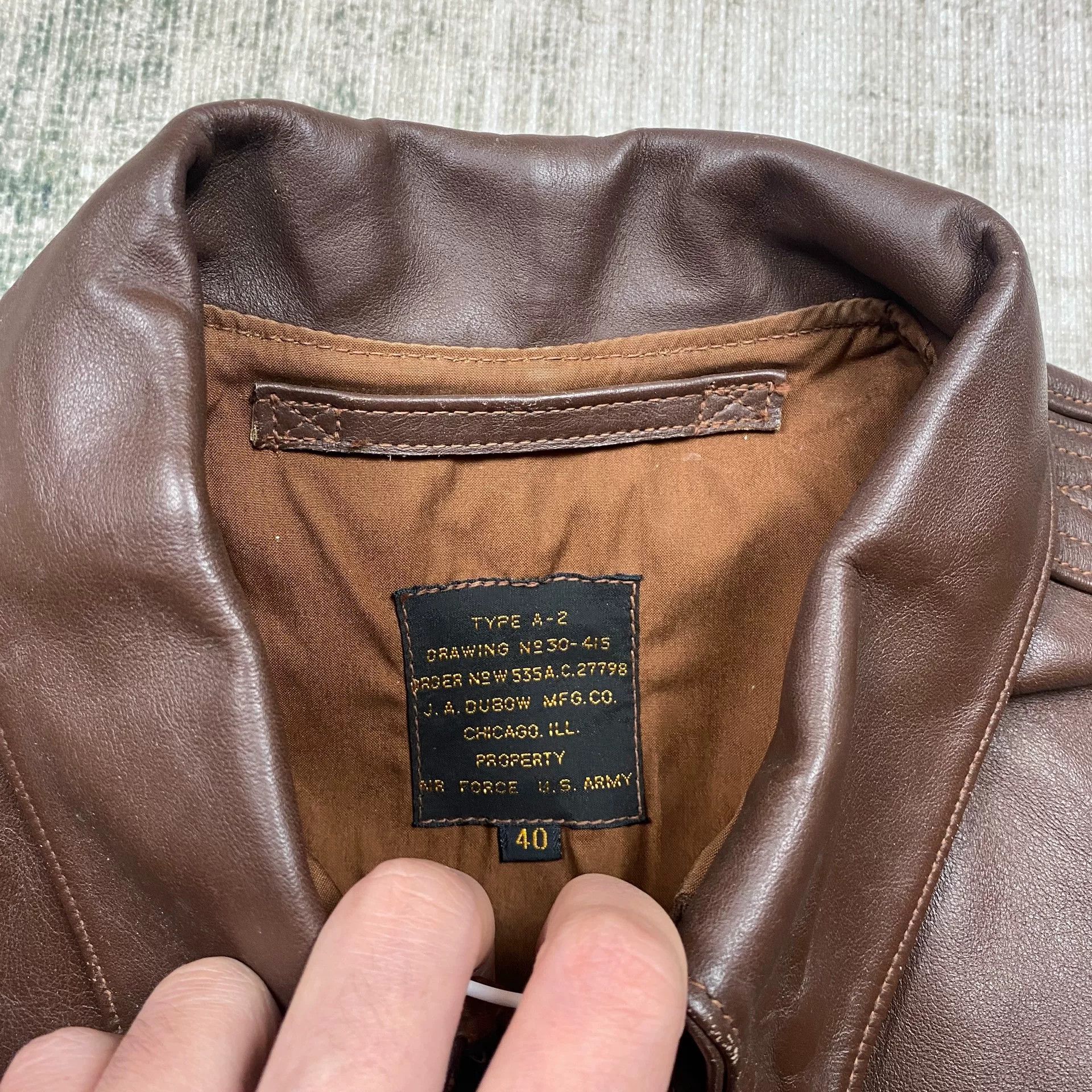 TOYS McCOY TOY MCCOYS A2 Leather Flight Jacket Size US XXS / EU 40 - 2 Thumbnail
